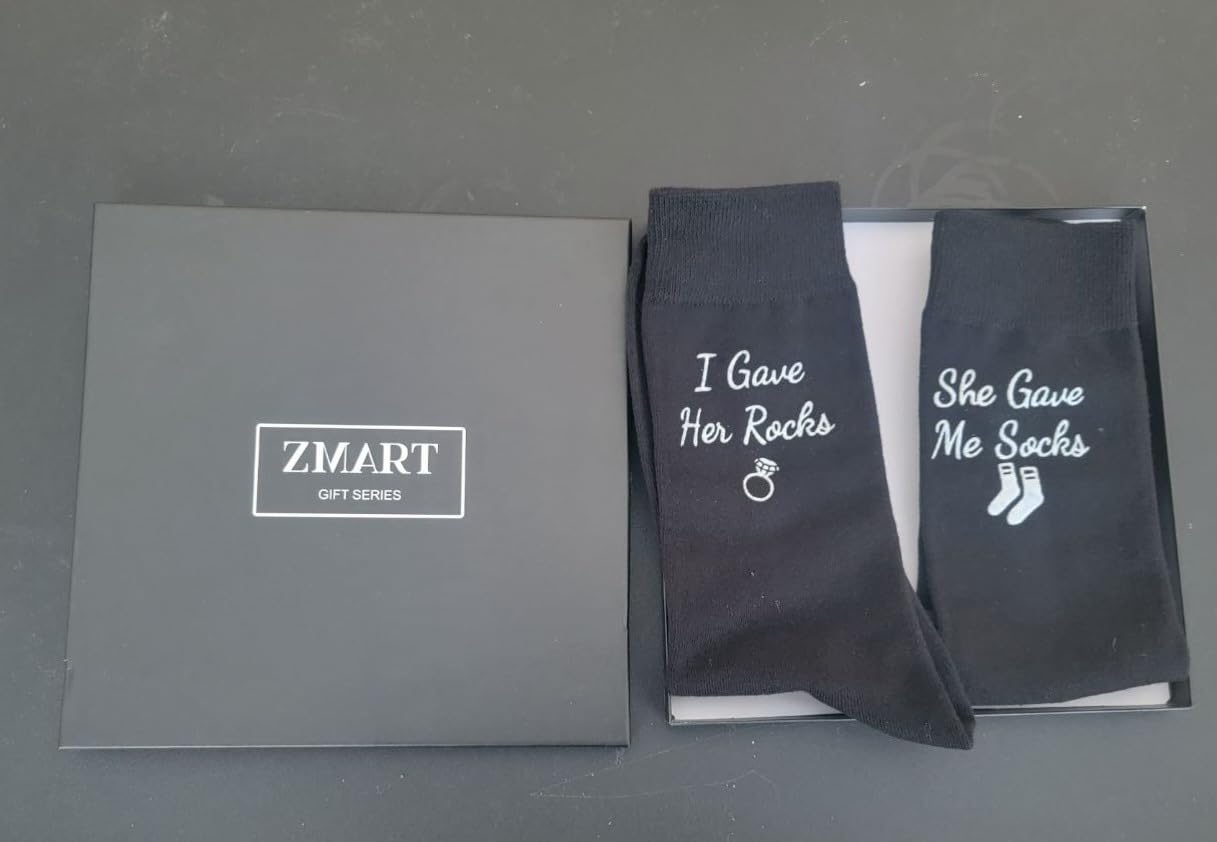 Zmart Wedding Gifts for Men - Father of the Bride, Dad of the Groom Socks, Groom Gifts customer photo 1