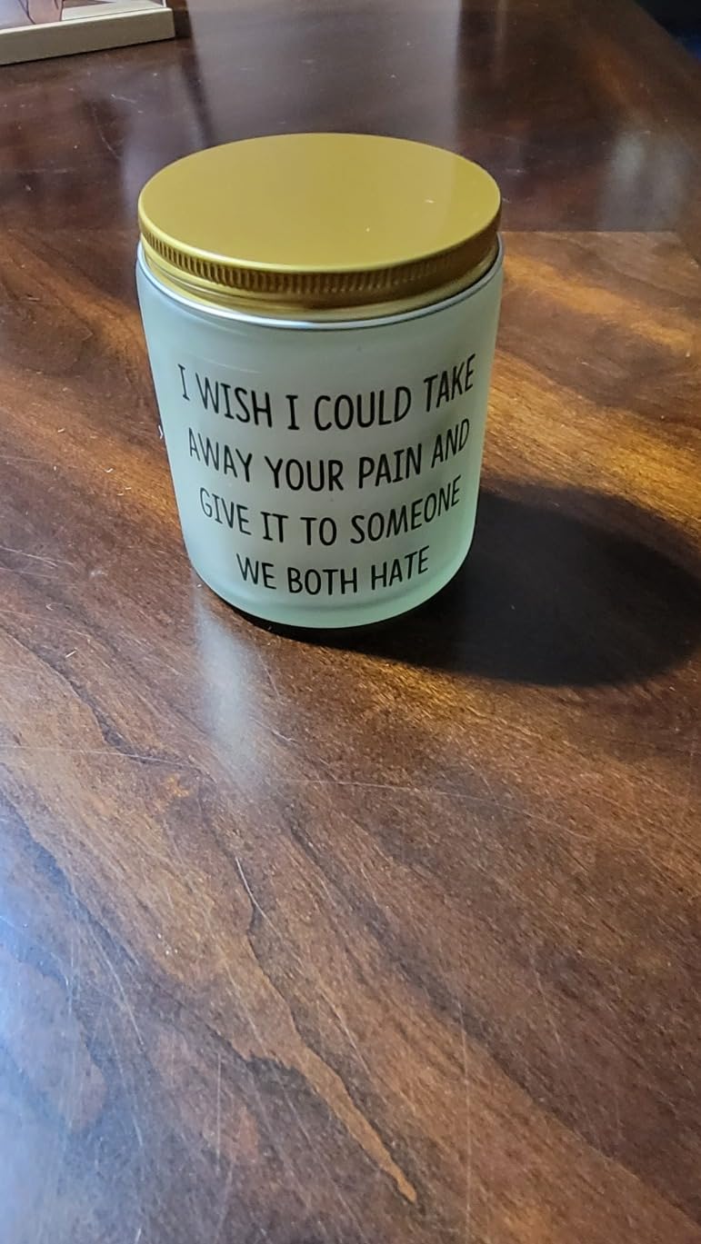 Get Well Gifts for Women Men, Feel Better, Recovery After Surgery | Funny Comfort Gift for Cancer, Breakup, Grieving Friend, Patient, Sorry for Your Loss, Sympathy Bereavement Candle, Lavender customer photo 1