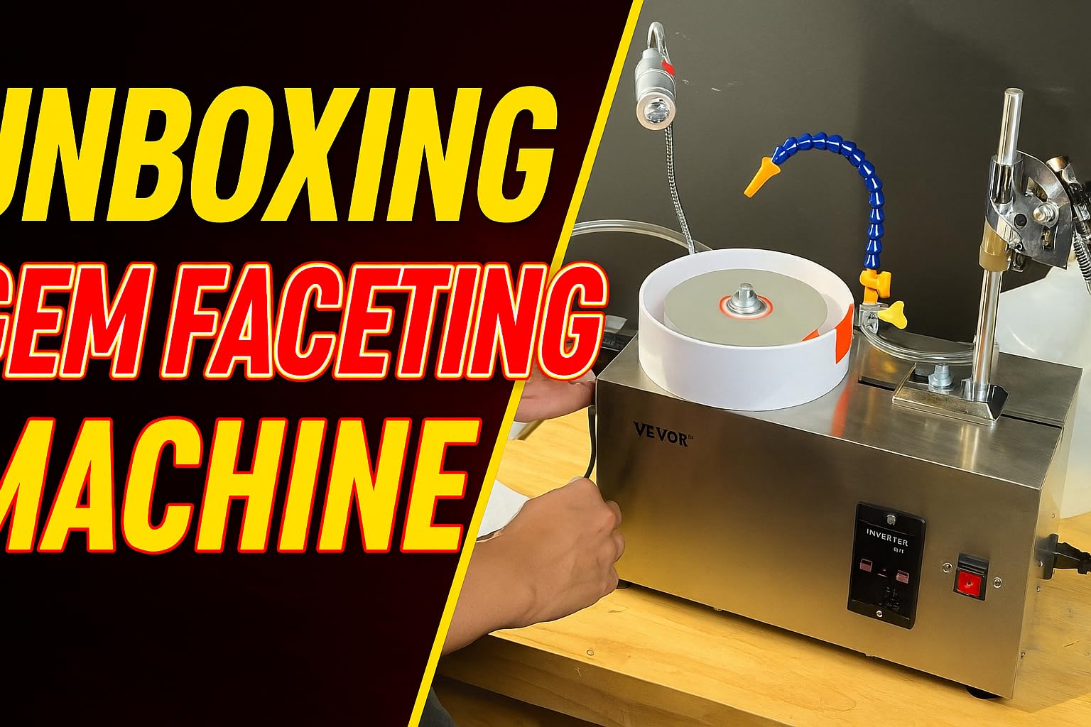 VEVOR Gem Faceting Machine, 180W Jade Grinding Polishing Machine 0-2980RPM Adjustable Rotating Speed, Rock Jewel Angle Polisher with Precise Mechanical Manipulator & Scale Gem Jade Stone Crystal customer photo 2