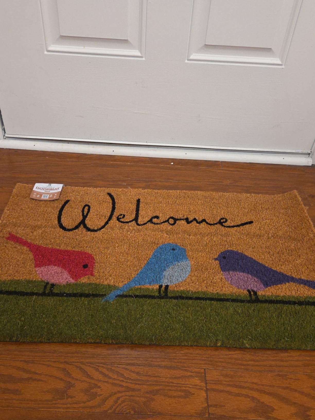 Coir Welcome Mat, Non-Slip, Owl, 17 x 29 in customer photo 1