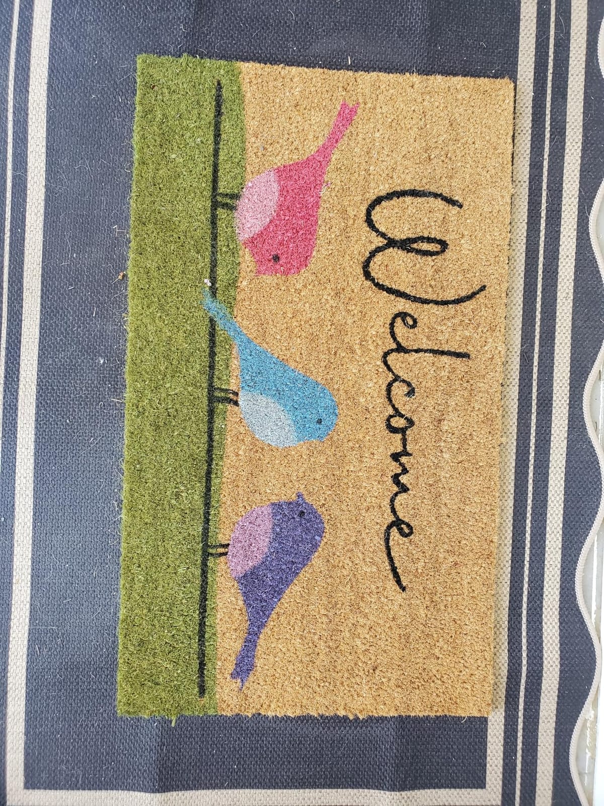Coir Welcome Mat, Non-Slip, Owl, 17 x 29 in customer photo 2