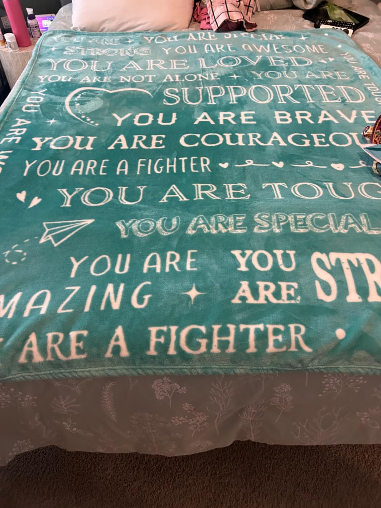 SteadStyle Blanket Gifts for Women or Men - Inspirational Get Well Blanket | Feel Better After Surgery Gifts for Him Her, Thinking of You Gift for Dad Son Friend Brother Coworker, 60'' x 50'' customer photo 1