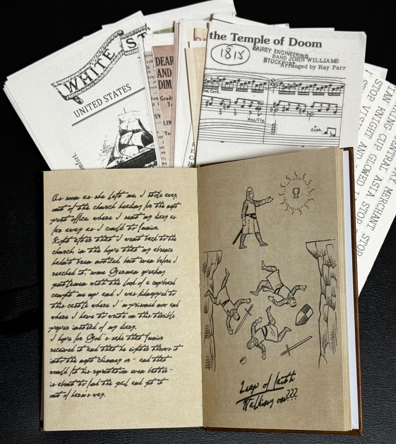 Grail Diary Indiana Journal, Indiana Grail Diary Journal, Indiana Holy Grail Diary Props, Vintage Leather Journal Classic Movie Prop customer photo 1