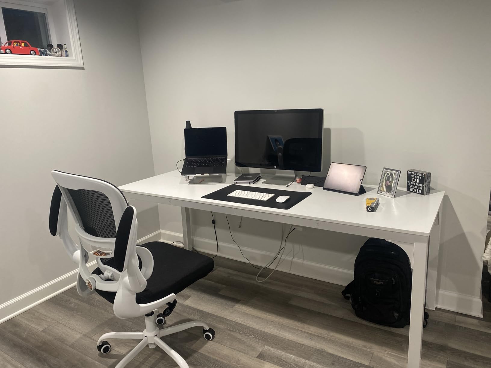 Tribesigns 78.7 Inches Extra Long Computer Desk 2 Person Desk, Double Long Desk, Workstaion for Home Office, Brown+Black customer photo 2
