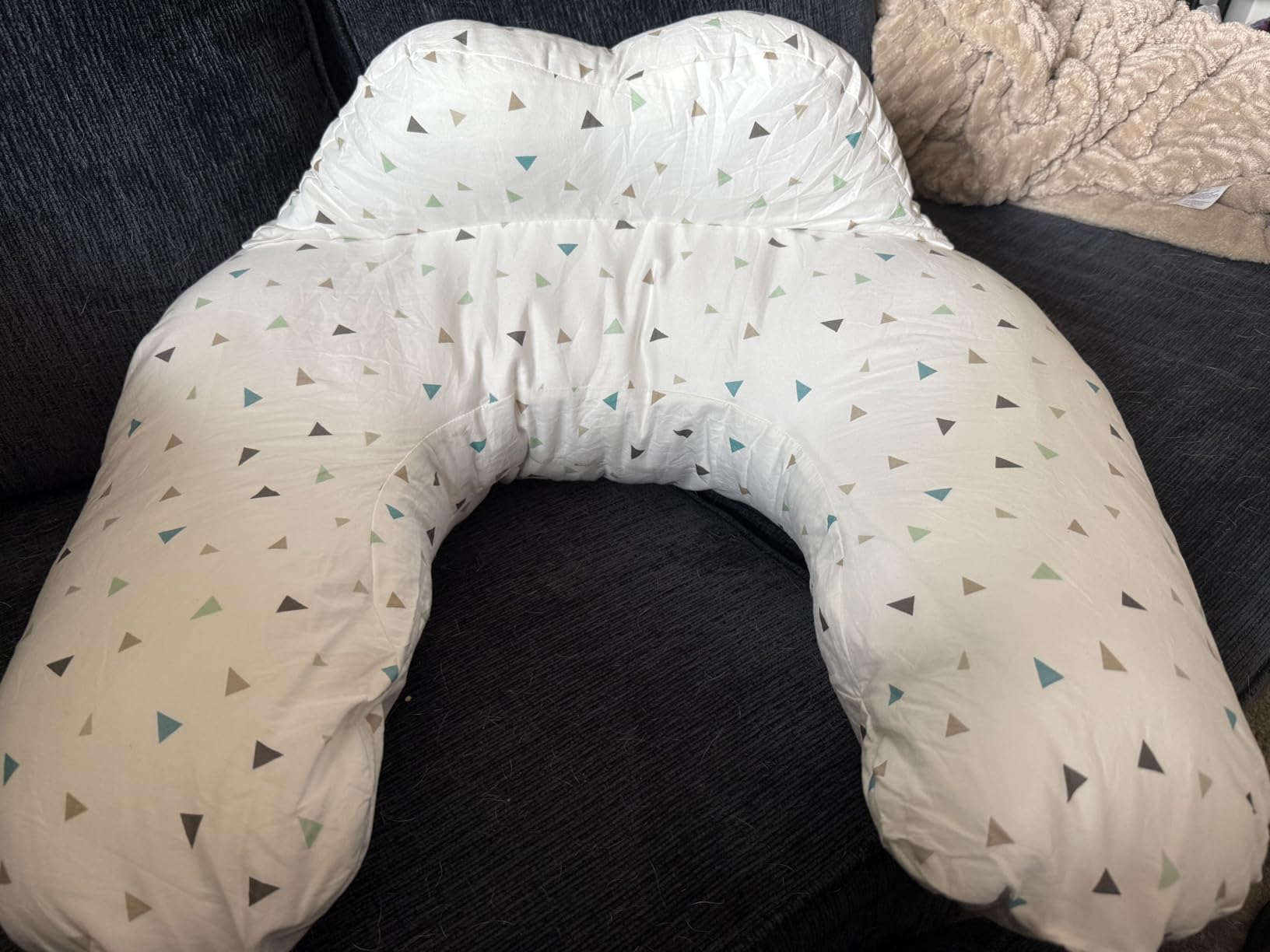 BATTOP Nursing Pillow for Breastfeeding,Bottle Feeding, Plus Size Breastfeeding Pillows with Adjustable Waist Strap Removable Cover, Extra Pillow on Top for More Support for Mom customer photo 2