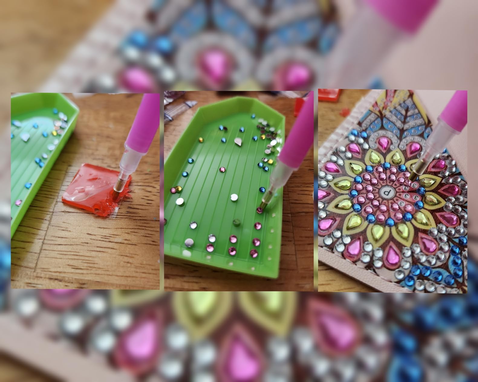 WIVICO 4Pcs Diamond Painting Bookmarks, Diamond Pearl Art Kits for Adults customer photo 1