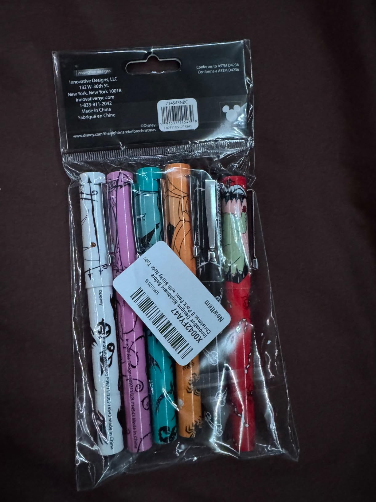 Innovative Designs Nightmare Before Christmas 6 Pack Pens with Sticky Note Tabs customer photo 1