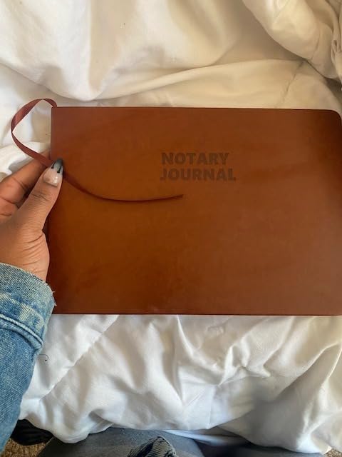 Notary Journal Log Book with 390 Record Entries, Hardcover, Purple customer photo 2
