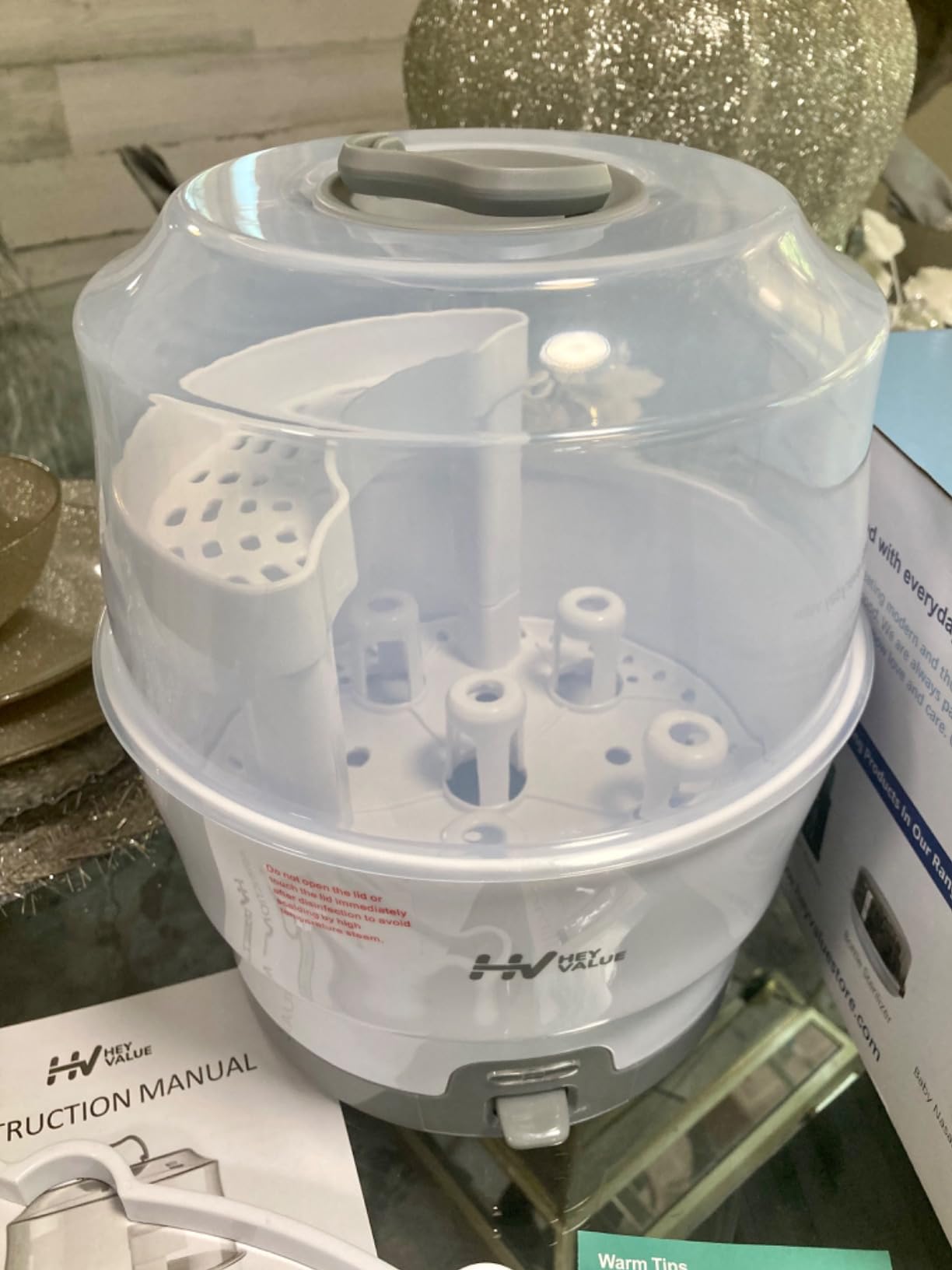 HEYVALUE Smart-Steam Bottle Sterilizer for Baby Bottles & Breast Pump Parts customer photo 1