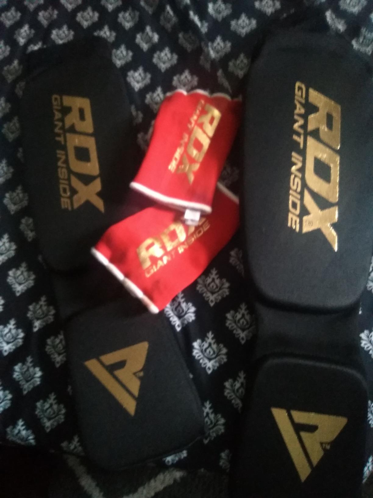 RDX Shin Guards Kickboxing Muay Thai, SATRA Approved, MMA Leg Instep Protection Pads, Sparring Training Martial Arts Boxing, Elasticated Padded Protector, Karate BJJ Taekwondo Gear, Men Women customer photo 1