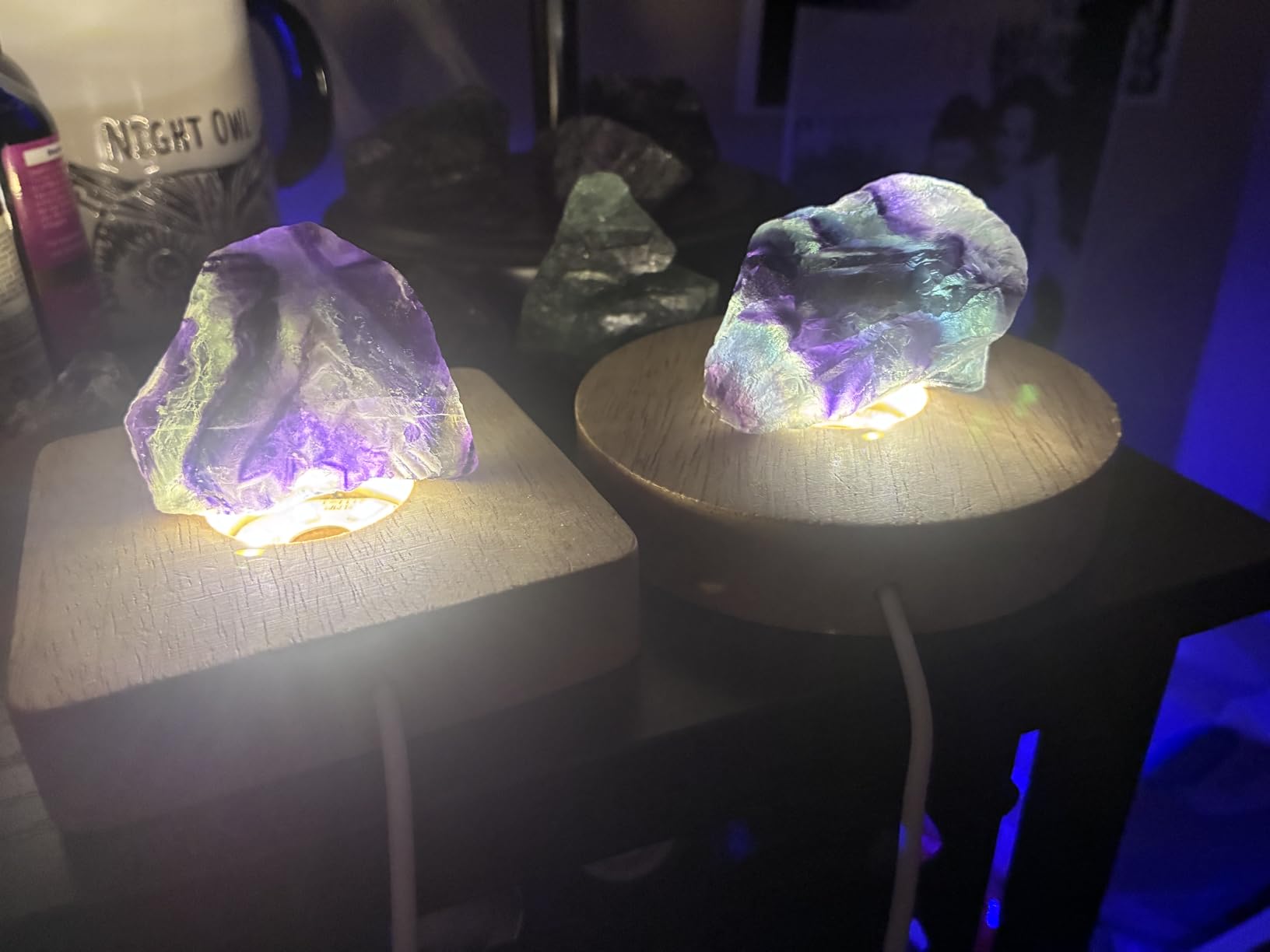 Luckeeper 2 lb Rough Crystals Bulk Raw Rainbow Fluorite Healing Stones for Tumbling, Wire Wrapping, Wicca Reiki, Meditation customer photo 1
