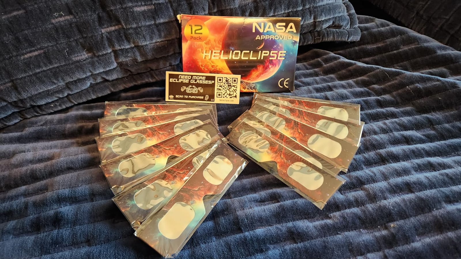 Helioclipse 6/12/25/50/100 Pack Solar Eclipse Glasses 2026 ISO 12312-2 customer photo 1