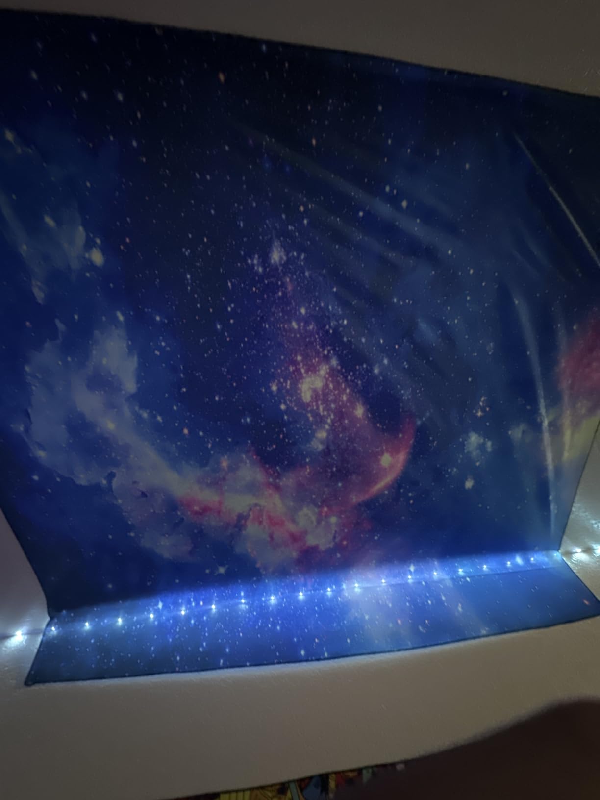 Apdidl Black Light Galaxy Wall Tapestry for Bedroom, UV Space Stars Posters customer photo 1