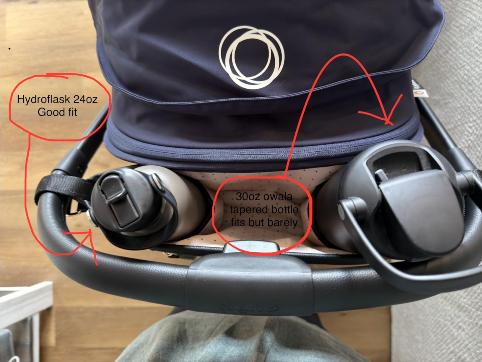 Itzy Ritzy Adjustable Stroller Caddy & Organizer Bag, Easy Attach (Cognac) customer photo 2