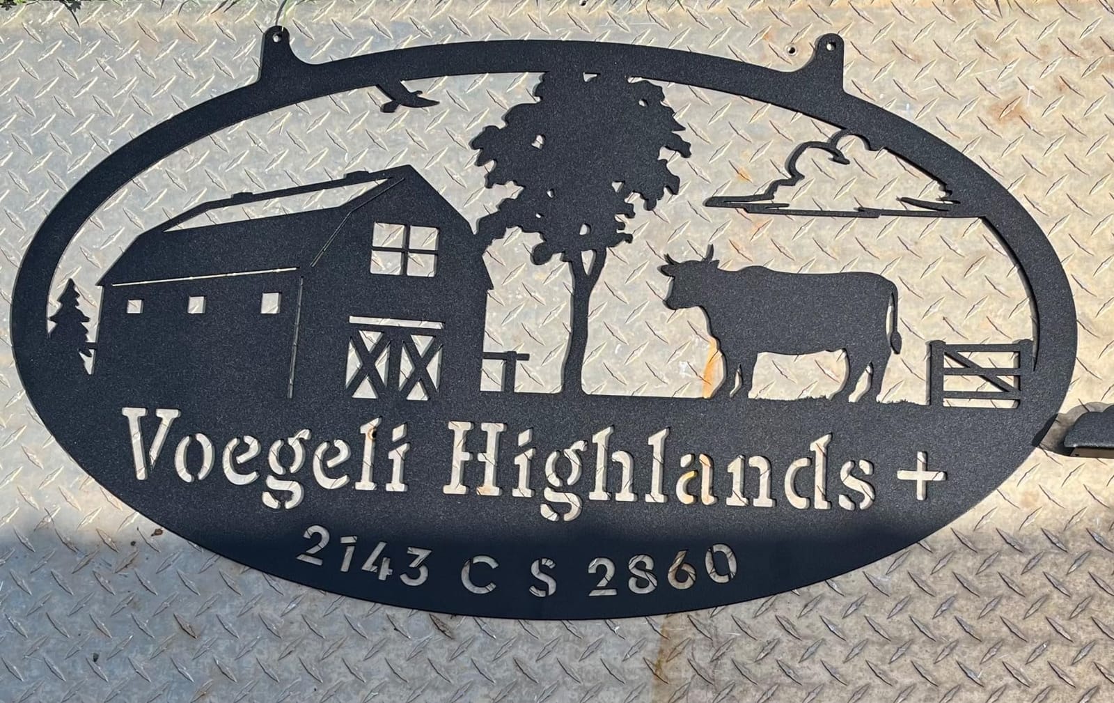 RealSteel Personalized Farmhouse Metal Sign – Custom Farm Scene Wall Art with Barn, Horse & Fence | Family Name & Established Date Plaque | Rustic Outdoor Patio & Garden Décor | Housewarming & Wedding Gift | Made in USA customer photo 1