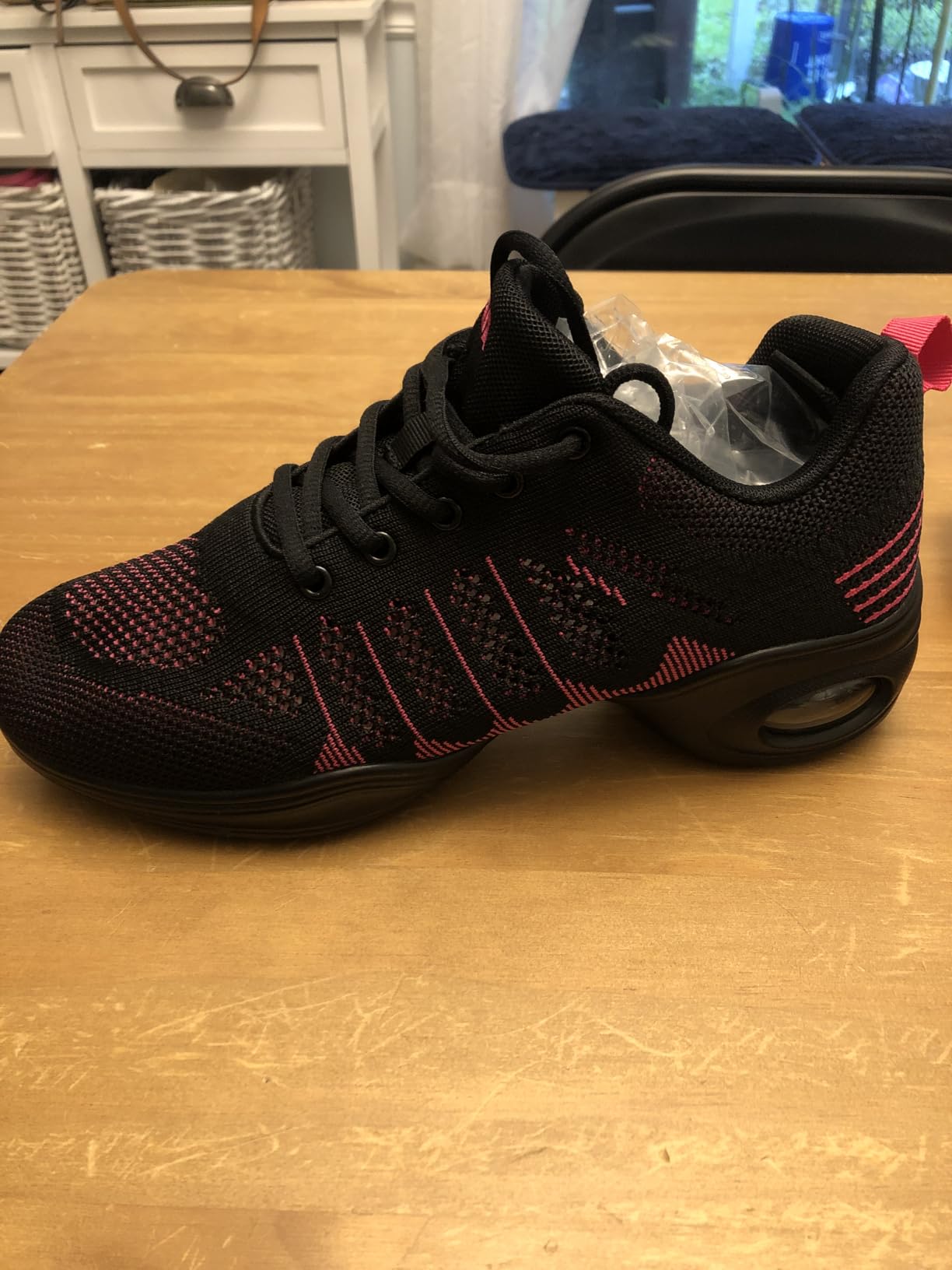 PPQ Women's Jazz Shoes Lace-up Sneakers Modern Dance Shoes Air Cushion Platform Walking Dance Shoes customer photo 2