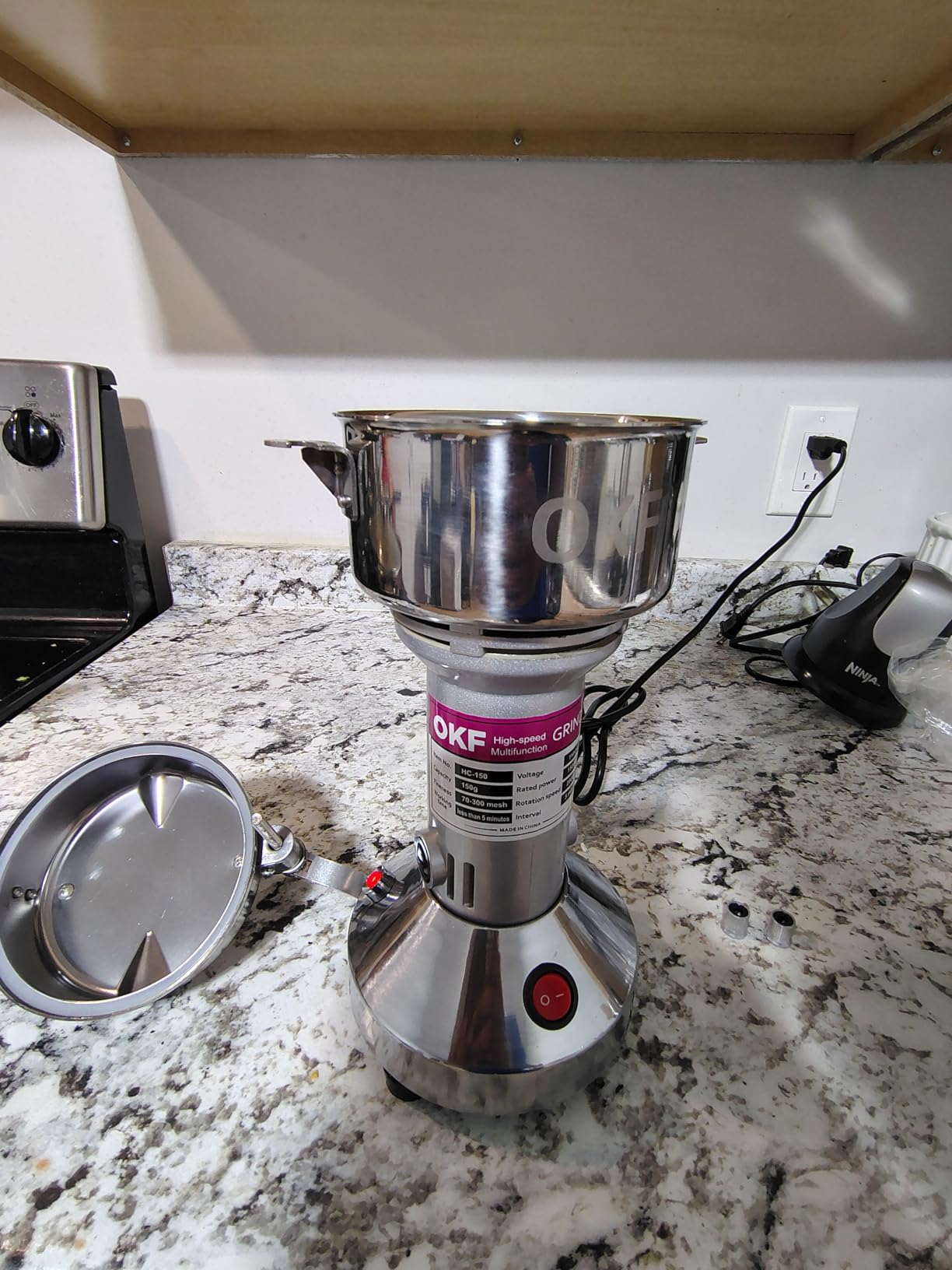 750g Grain Mill, 304 Stainless Steel Spice Grinder, 2800W High-speed Commercial Flour Mill, Superfine Flour Mill Grinder for Home, Grain Mill for Flour customer photo 1