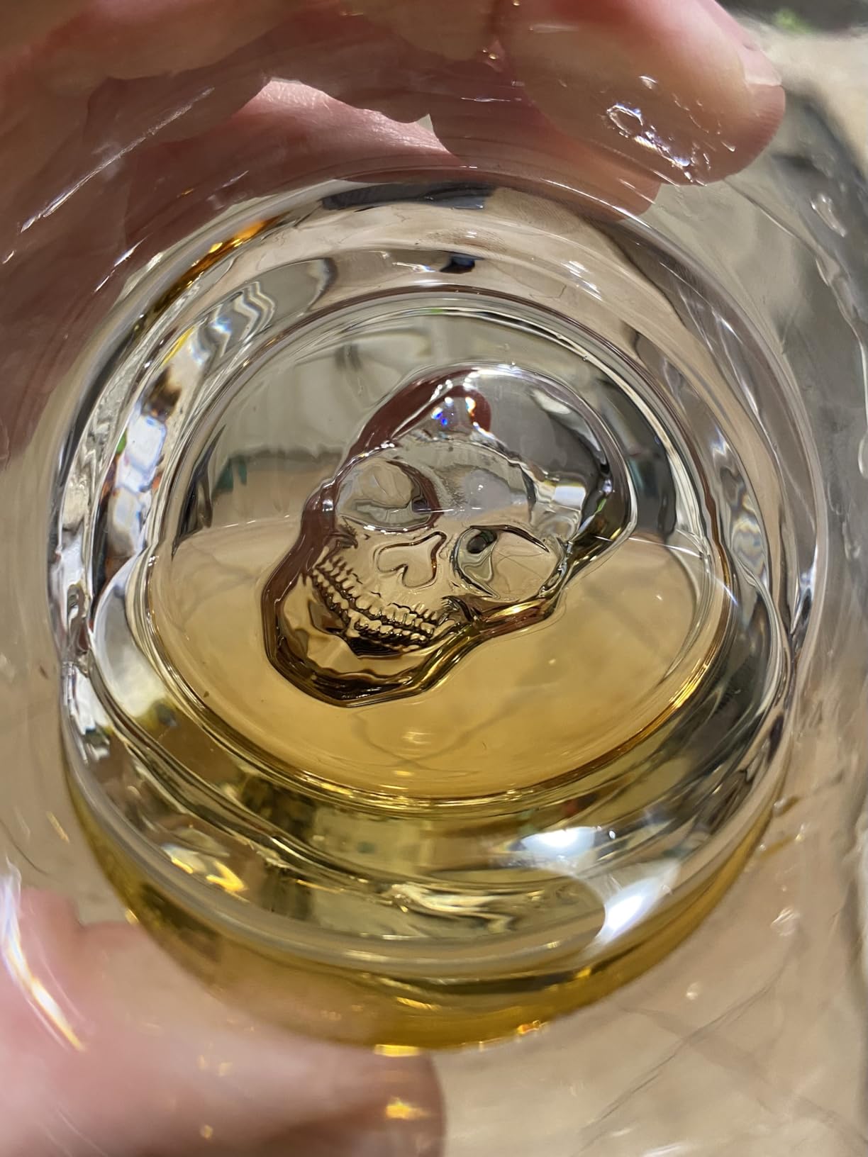 Hand Blown Crystal Skull Whiskey Glasses, Set of 2 Bourbon Glasses In Gift Box - 10 Oz Old Fashioned Glasses customer photo 2