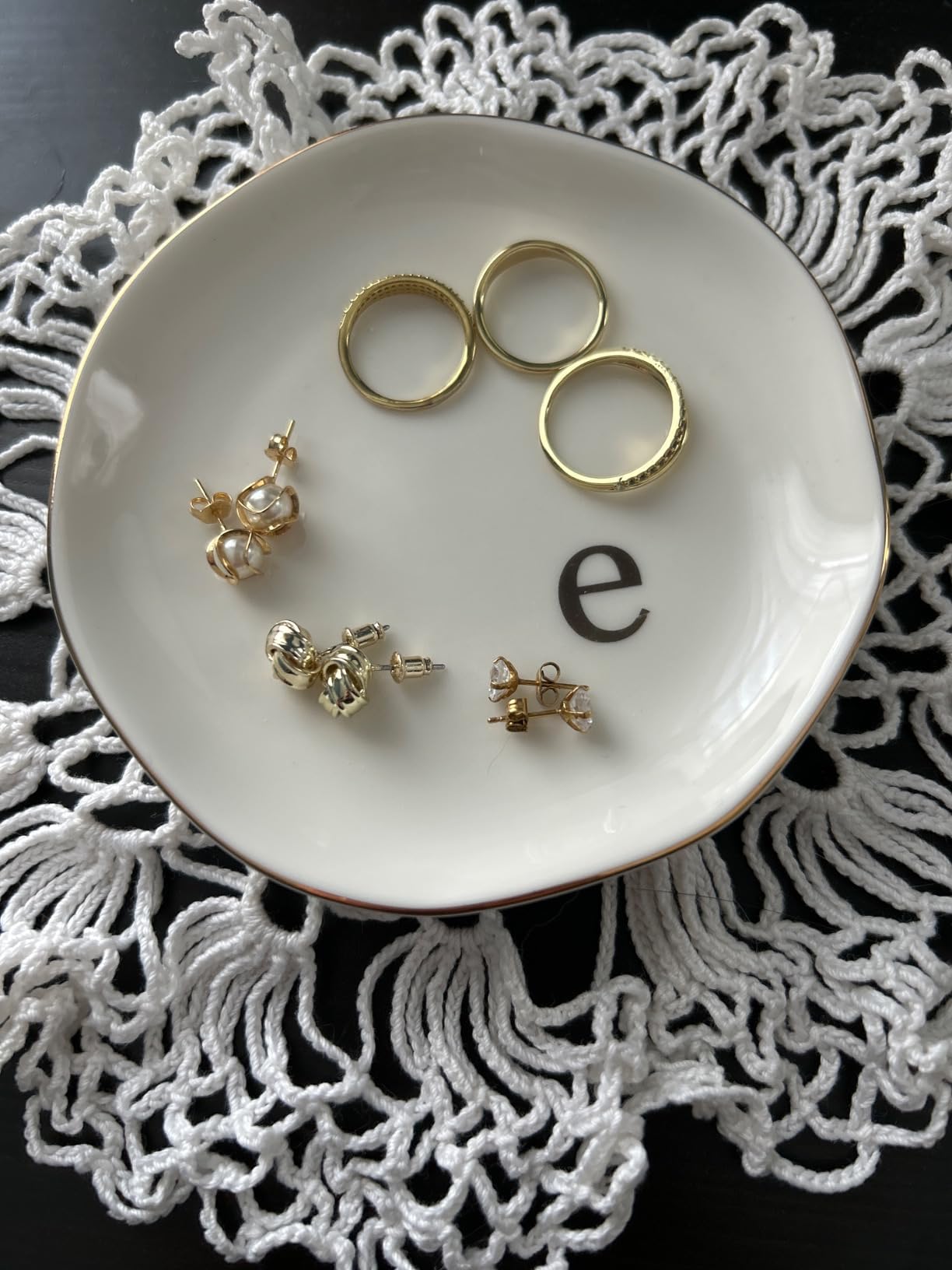 HOME SMILE Maid of Honor Gifts From Bride Ring Dish-The Only Better Thing Than Having You As My Sister is Having You By My Side As My Maid of Honor,Ceramic White customer photo 1