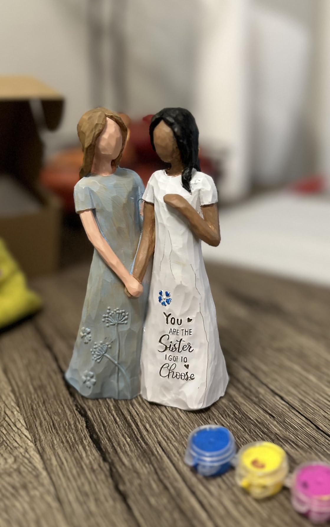 BORLESTA Best Friend Birthday Gifts for Women, Sister Figurines | Resin Hand-painted Statue Friendship Gifts customer photo 2