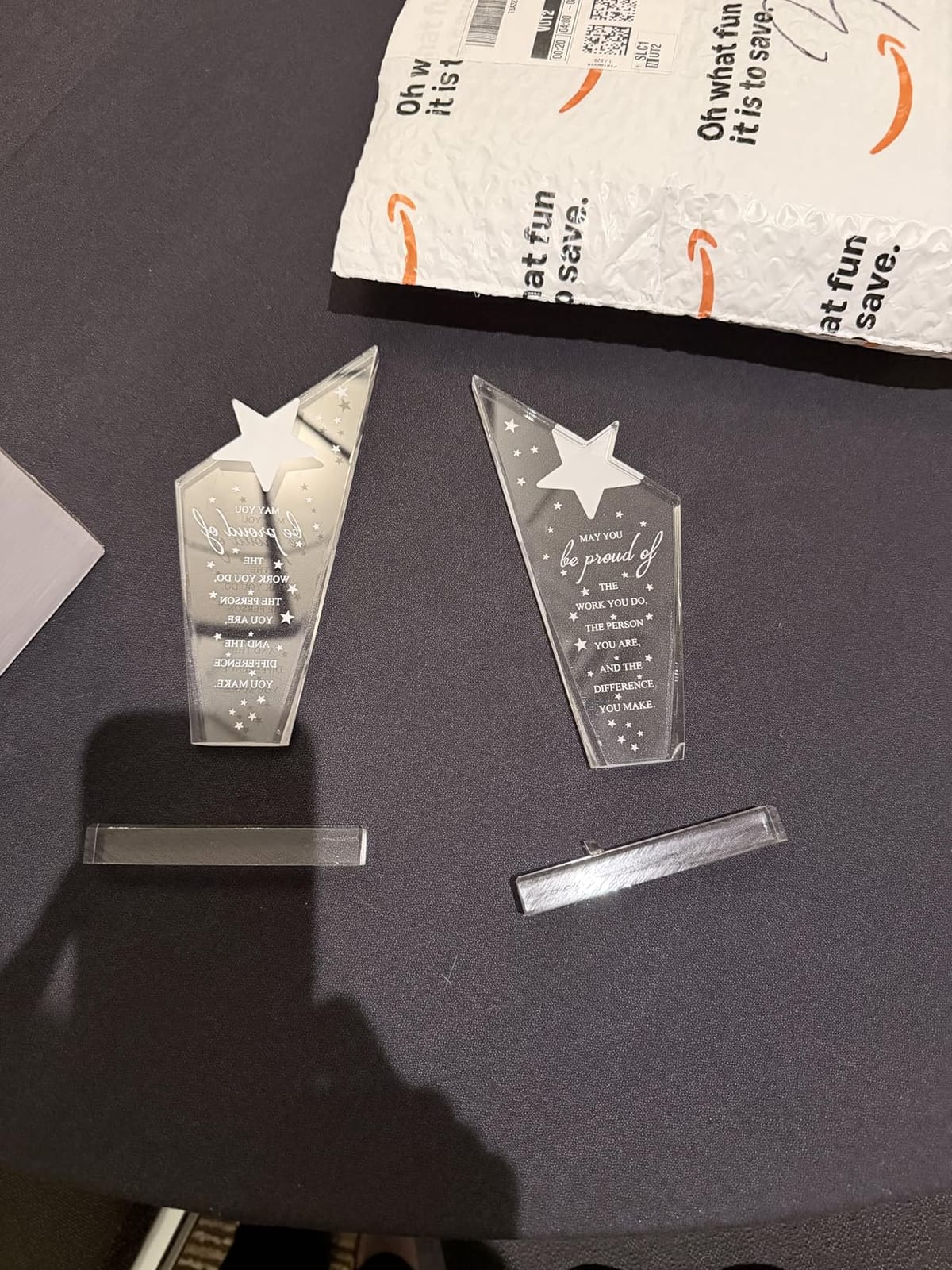 Bucherry 10 Pcs Employee Awards Thank You Trophies Acrylic, Stylish customer photo 1