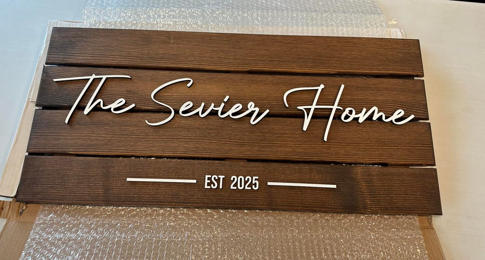 Wooden Name Sign Personalized and Custom, Solid Rustic Wood, Wedding Gifts for Couples, Home, Office, Family Last Name Established Signs, Est. Date Sign 23x10