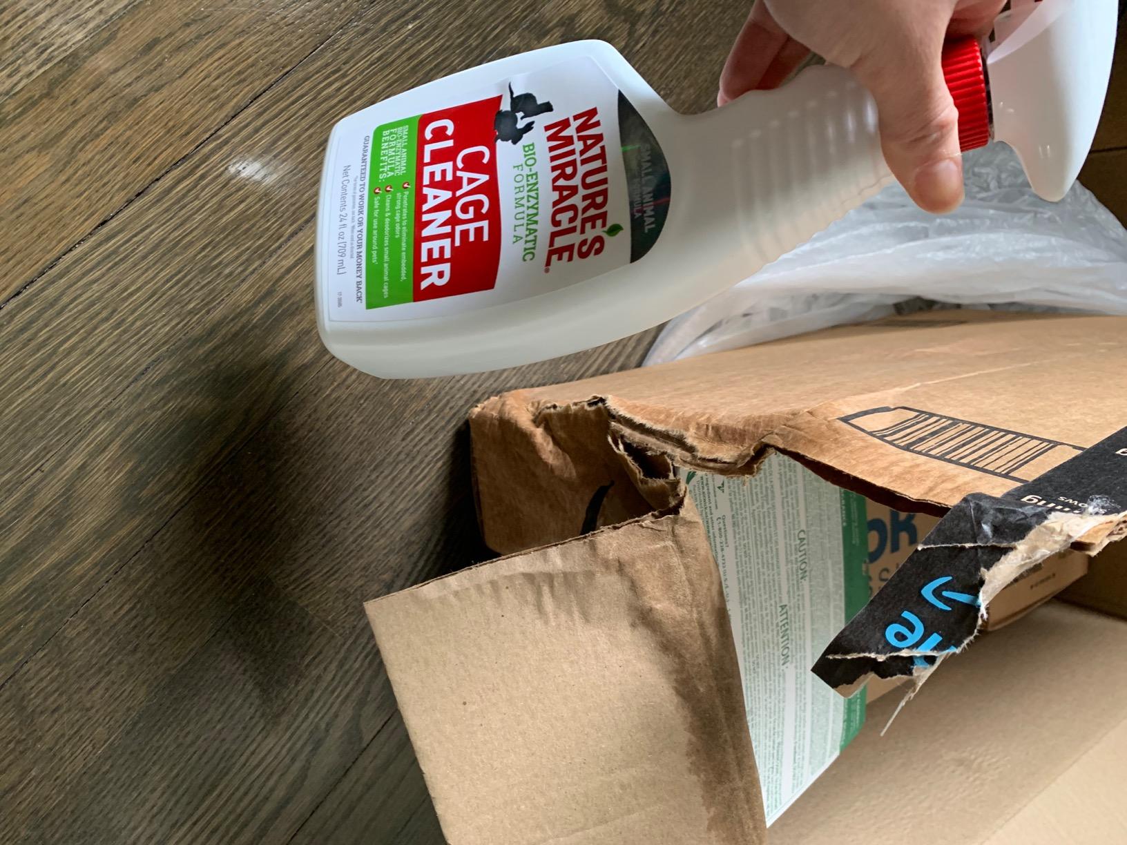 Nature's Miracle Small Animal Cage & Surface Cleaner, 24 oz | Bio-Enzymatic Formula Helps Break Down Tough Stains & Odors, Cleans & Deodorizes Cages & Accessories, Safe For Pets and Home* customer photo 2