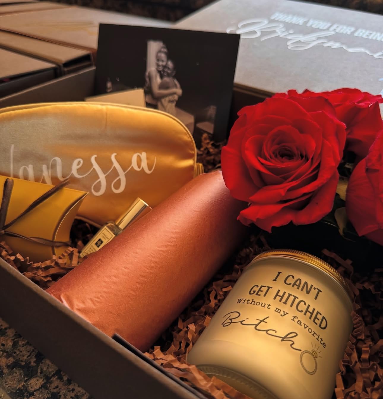 Maid of Honor Gifts from The Bride, Bridesmaid Proposal Candle customer photo 2