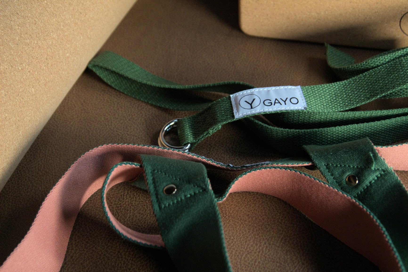 Y O Gayo Premium Cork All-in-One Yoga Essentials Kit - Large Cork Yoga Mat 5mm and Blocks Set with Carry Strap and Alignment lines, 10ft Stretch Strap customer photo 2