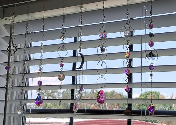 Sun Catchers, 10 Pcs Crystal Suncatcher Prism Hanging Kit for Indoor Window customer photo 1