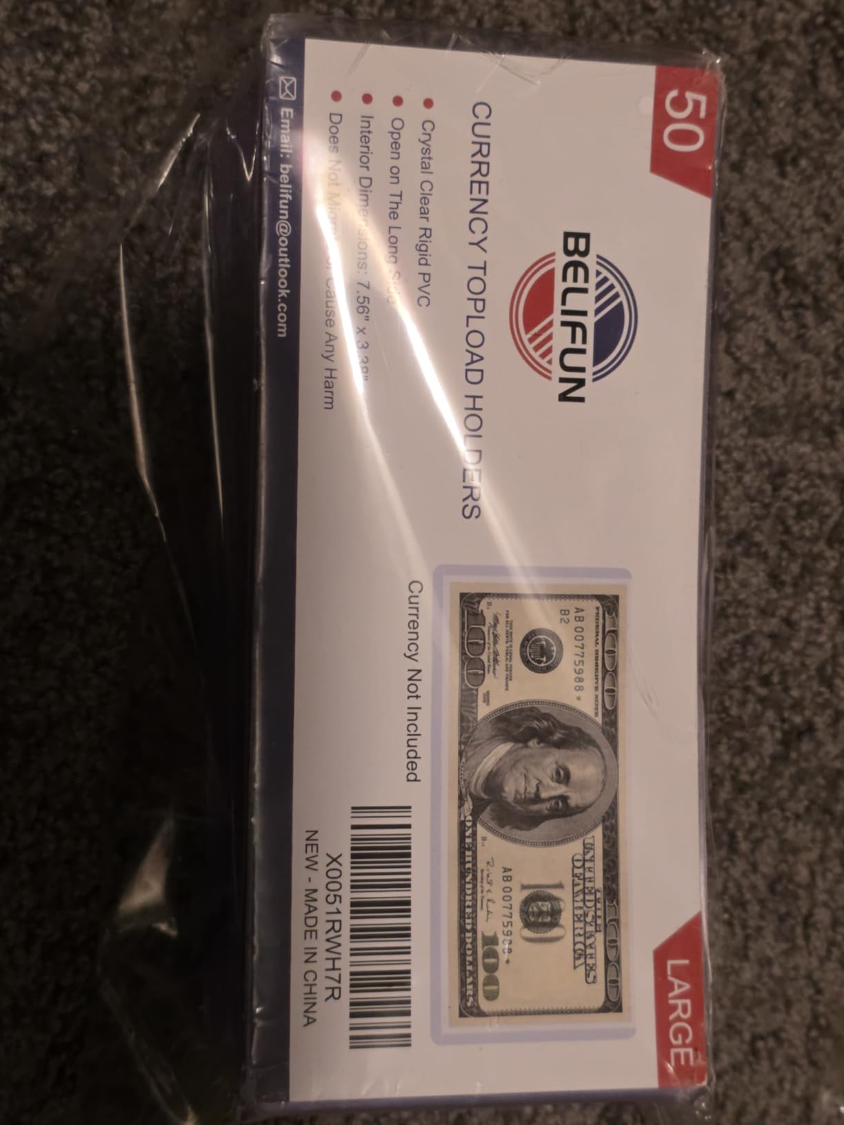 50ct Regular Currency Topload Holders - Banknote toploaders, Dollar Bill Display Holders for Collectors, Currency Sleeves Holder Protector for Regular Bills, Clear Paper Money Top Loader Holders customer photo 2