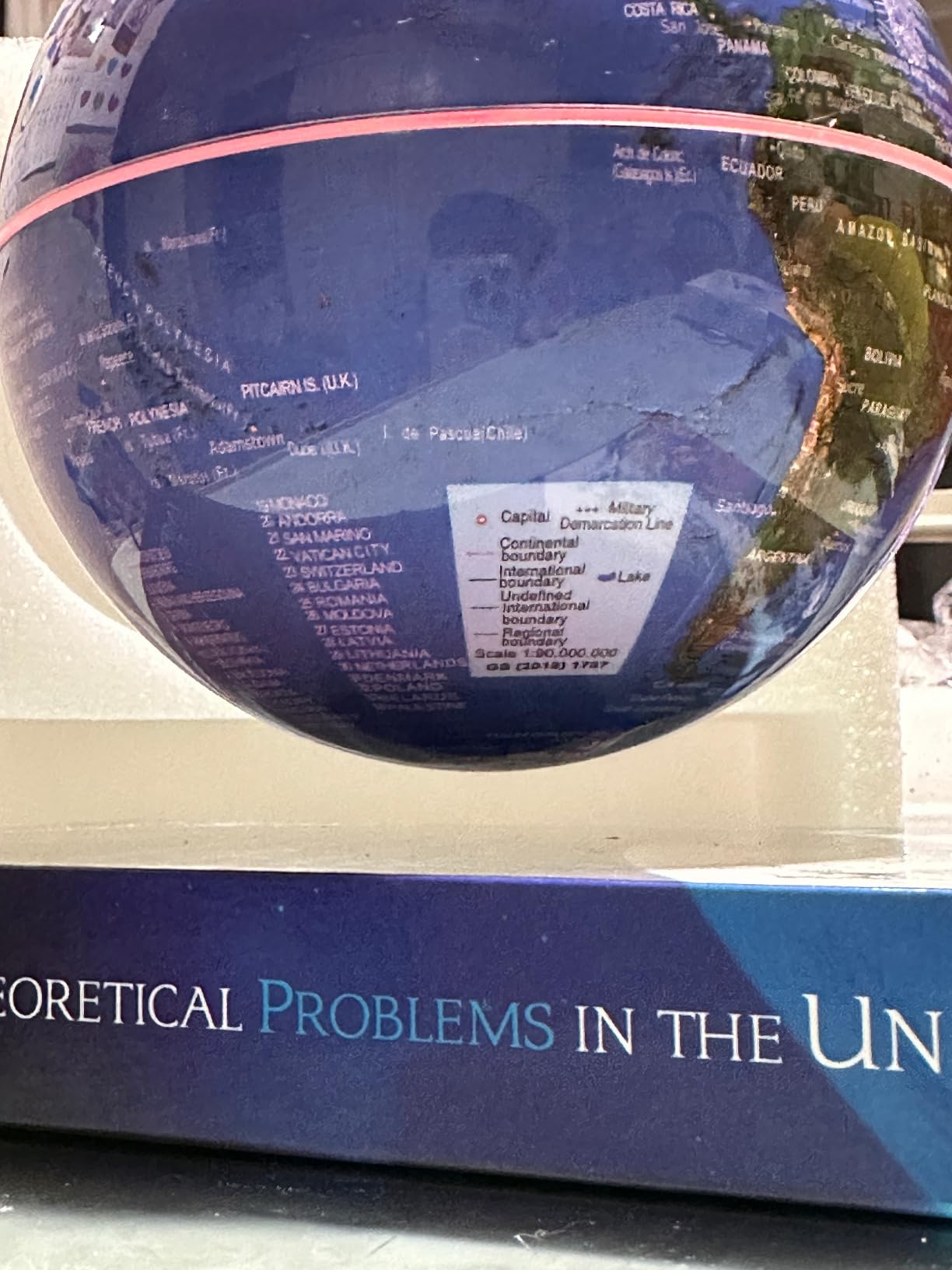 Flagest Magnetic Levitation Floating Globe with 16 Colors LED Lights, Rotating Geographic Globe World Map with Book Base for Home Office Desk Decor, Cool Tech Gadgets for Men Husband Boys and Girls customer photo 1