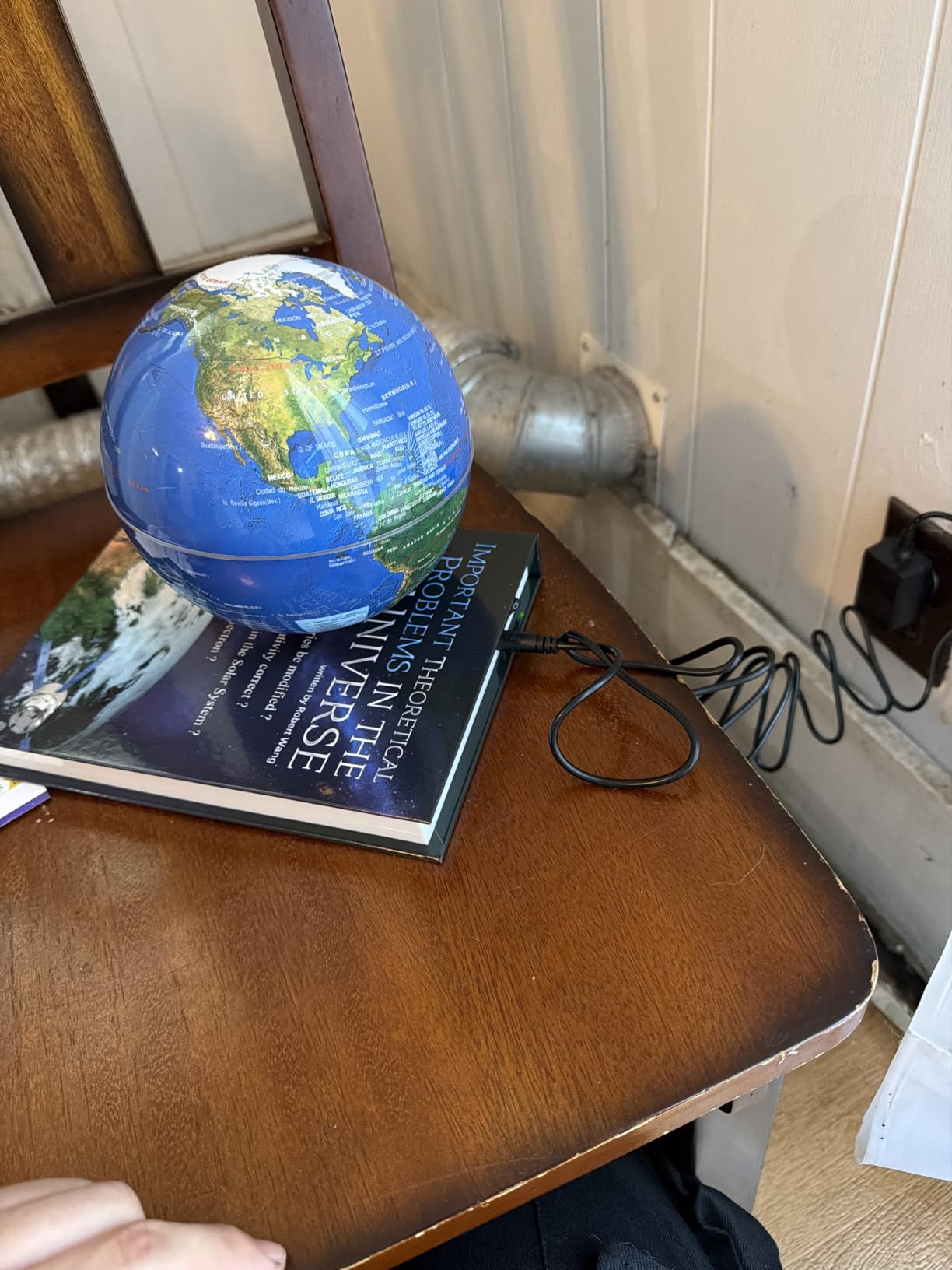 Flagest Magnetic Levitation Floating Globe with 16 Colors LED Lights, Rotating Geographic Globe World Map with Book Base for Home Office Desk Decor, Cool Tech Gadgets for Men Husband Boys and Girls customer photo 2