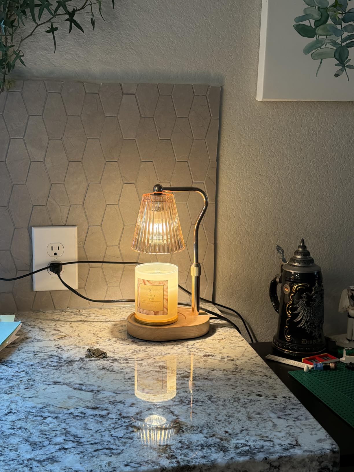 seenlast Candle Warmer Lamp with Timer Dimmer Adjustable Height for New Home Bedroom,Mothers Day Gifts,Vintage Home Decor for Scented Jar customer photo 1