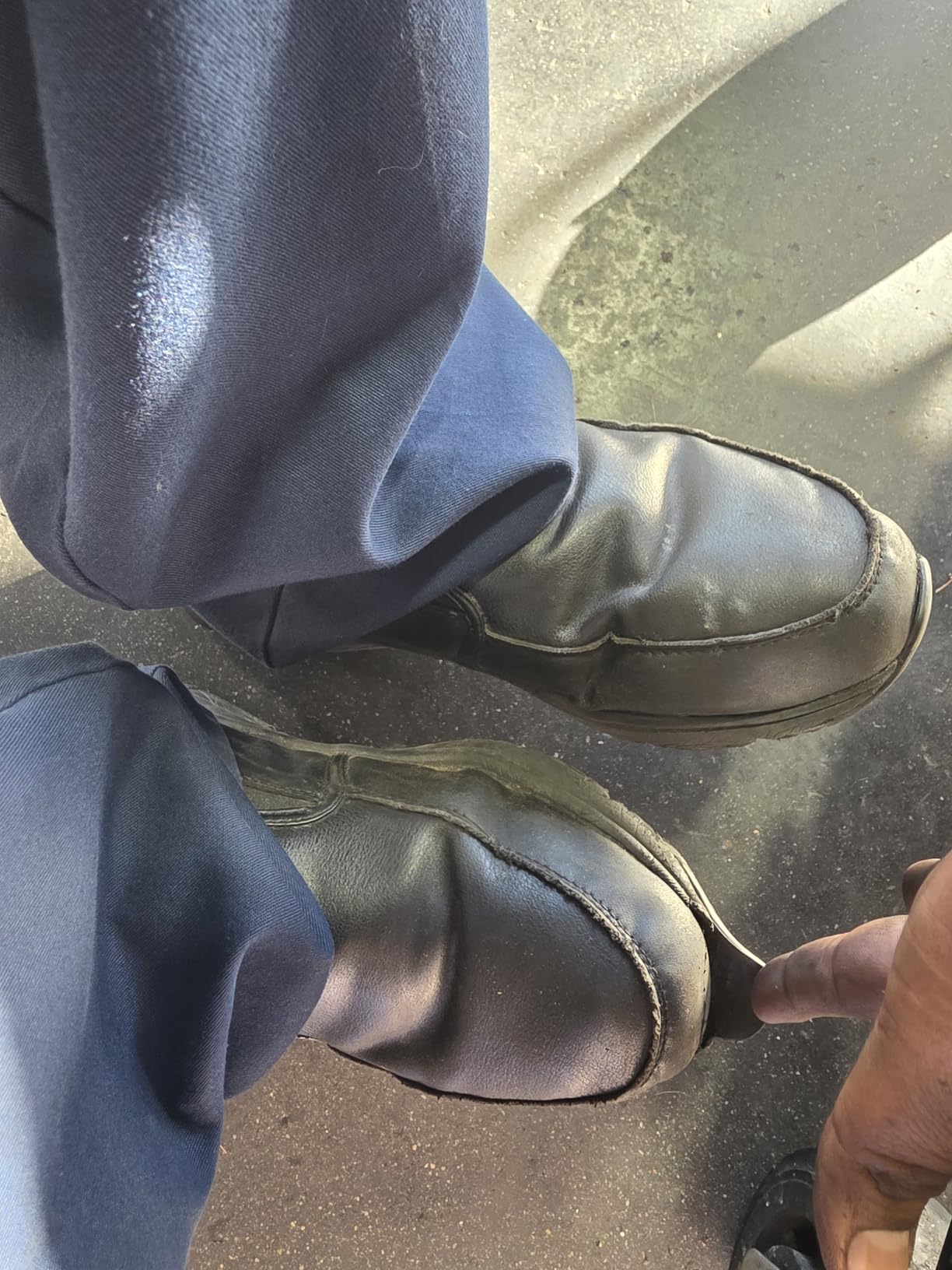 HISEA Non Slip Work Shoes for Men, Slip-On Loafers Chef Kitchen Shoes customer photo 1