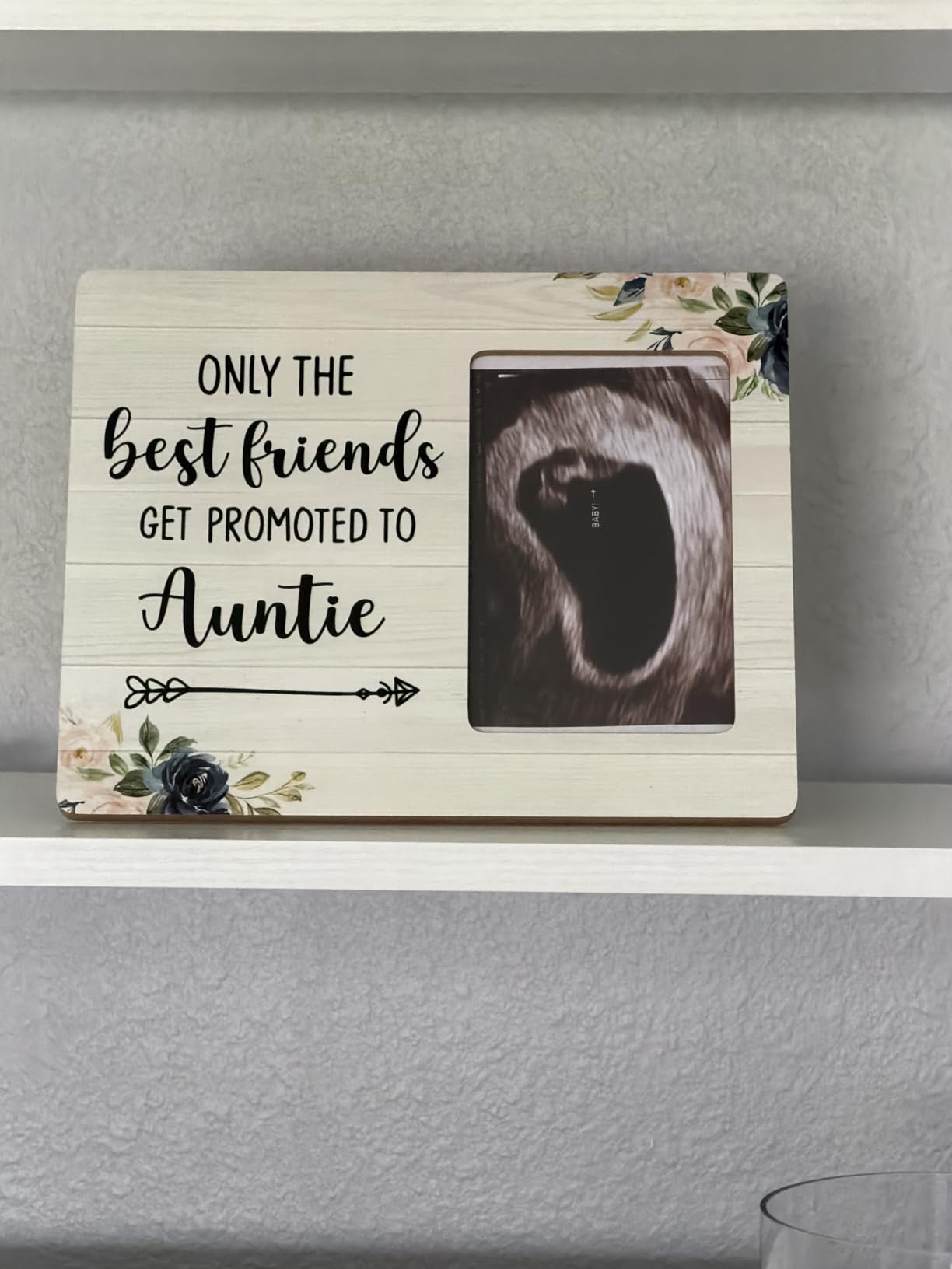 FONDCANYON Aunt Picture Frame, Only the Best Aunts Get Promoted to Great Aunt Picture Photo Frame, Pregnancy Announcements, Pregnancy Announcements for Family, 4x6 Picture Frame customer photo 1