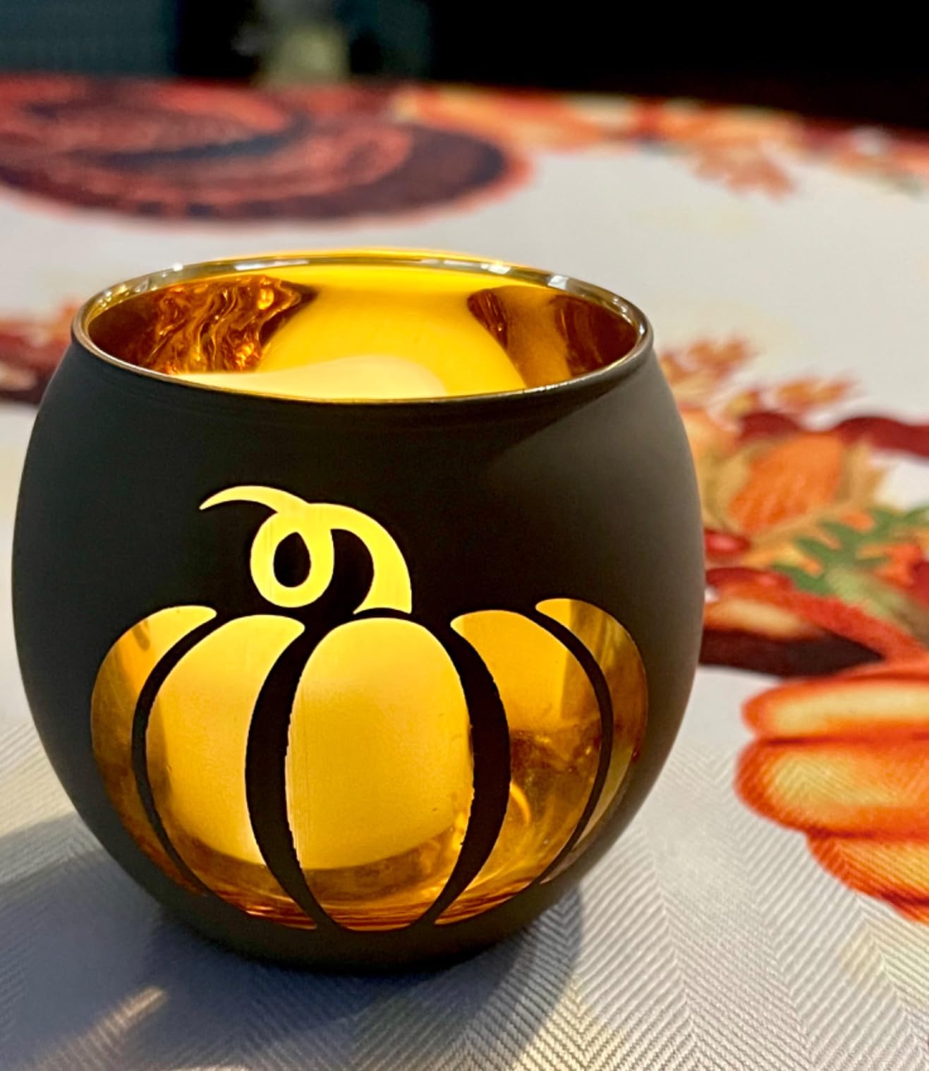 Thanksgiving Votive Candle Holder Set of 6 for Fall Table Centerpiece Decor customer photo 1