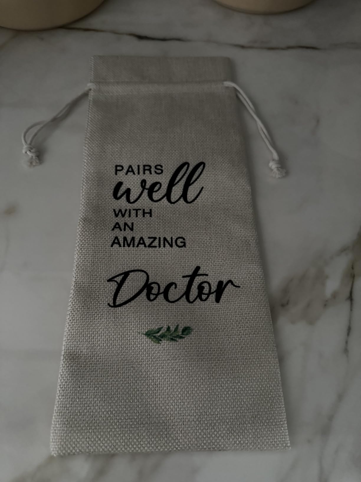 Doctor Gifts Wine Bag, Med School Gifts, Thank You Gifts for Doctor, Physicians Week, Retirement Gift for Doctors, Pairs Well with an Amazing Doctor customer photo 2