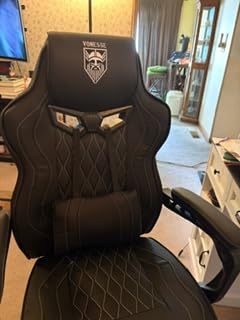 Vonesse Gaming Chairs for Adults, Gaming Chairs with Footrest and Massage, Reclining Computer Chair for Heavy People,Big and Tall Ergonomic Gamer Chair with Lumbar Pillow(Teal/Cyan) customer photo 1