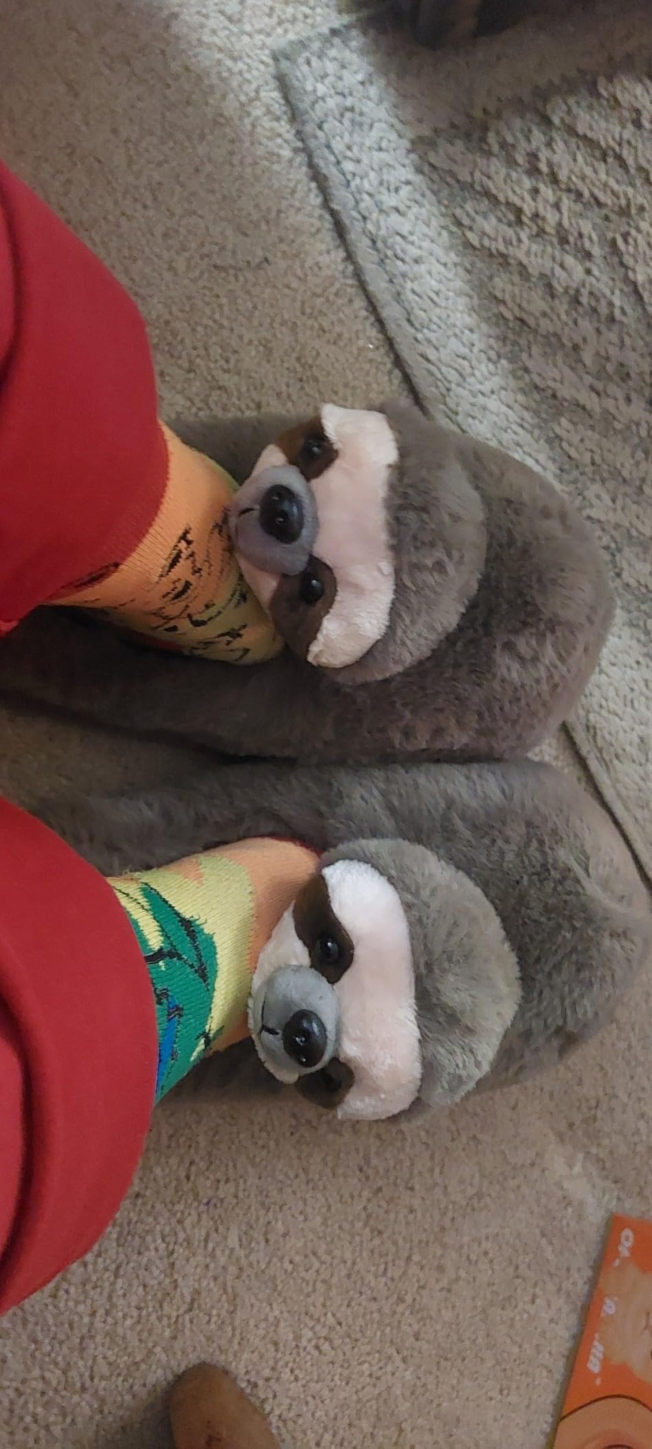 Funny Animal Slippers for Women, Cartoon Cute Fluffy Animal Slippers Cotton Soft Memory Foam Indoor Slippers, Birthday Gifts for Women customer photo 1