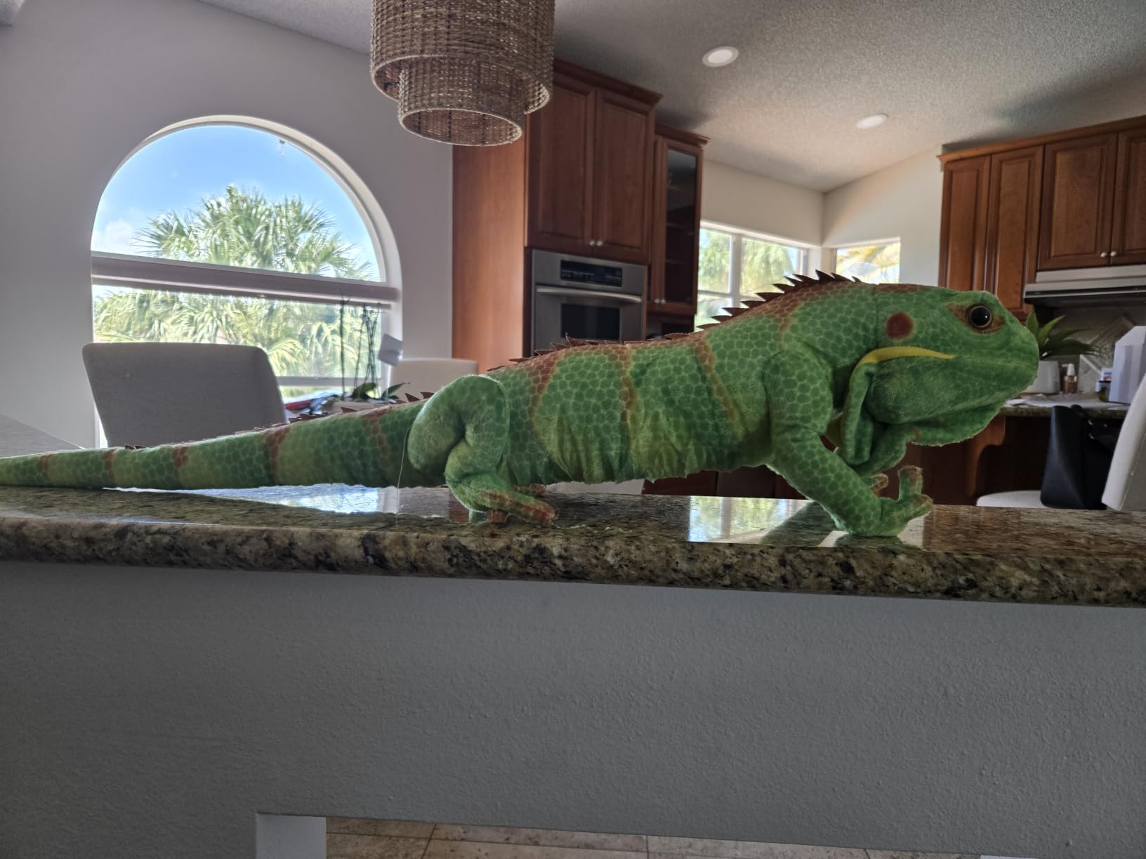 Syhood Lizard Stuffed Animals 37.4'' Realistic Plush Lizard Soft Plush Reptile Gift for Animal Lovers Birthday Easter (Iguana) customer photo 2