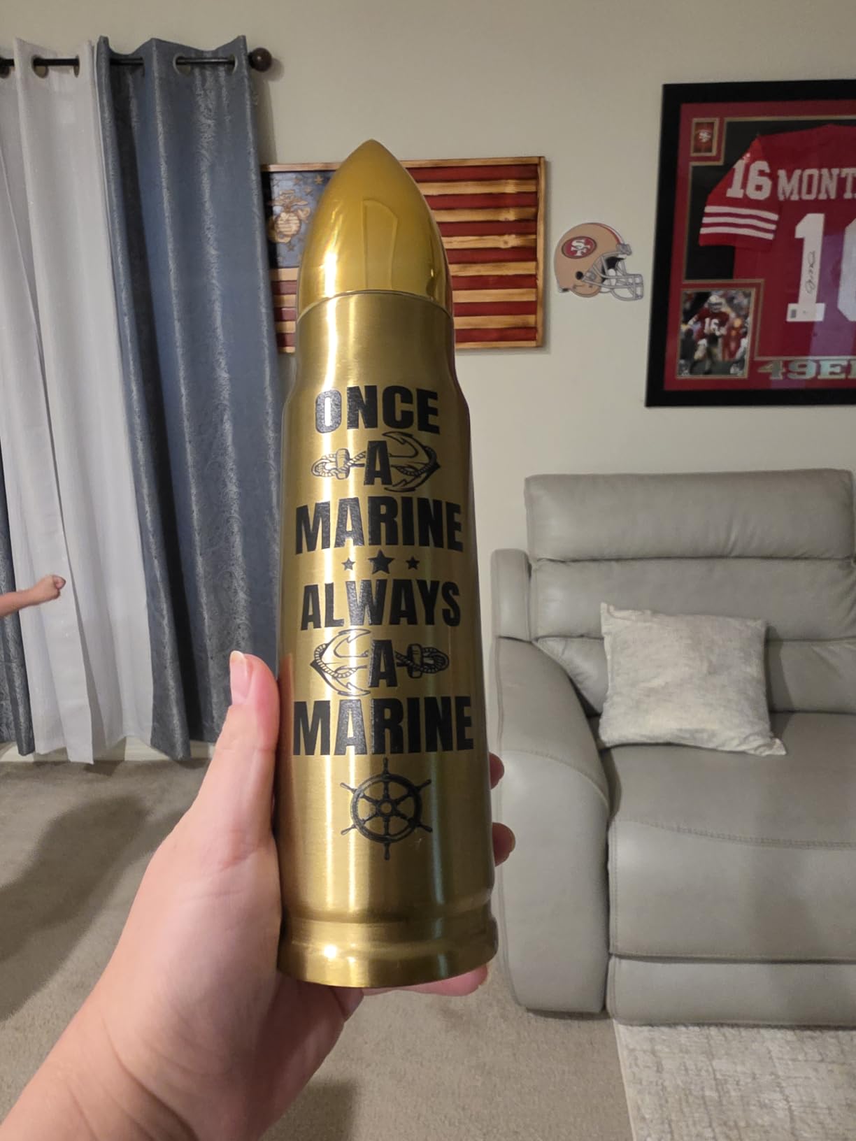Retirement Gifts for Men, Fathers Day, 250th Anniversary USA, Birthday Gift Ideas, The Legend Has Retired Tumbler, 17oz Insulated Tumbler with Patriotic American Flag Design customer photo 1
