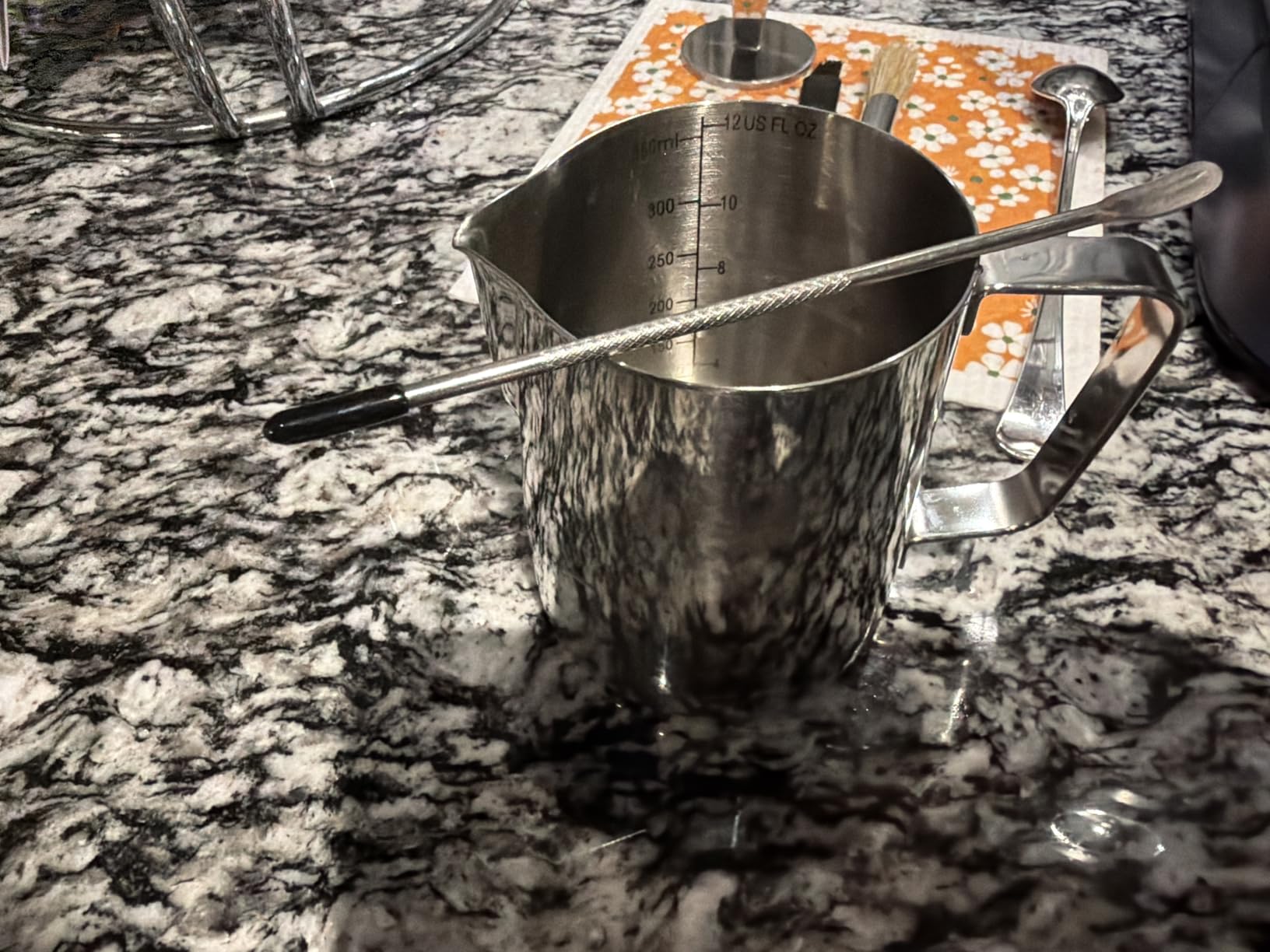 Amrules Milk Frothing Pitcher 12oz Frother Cup Barista Tools, Silver customer photo 2