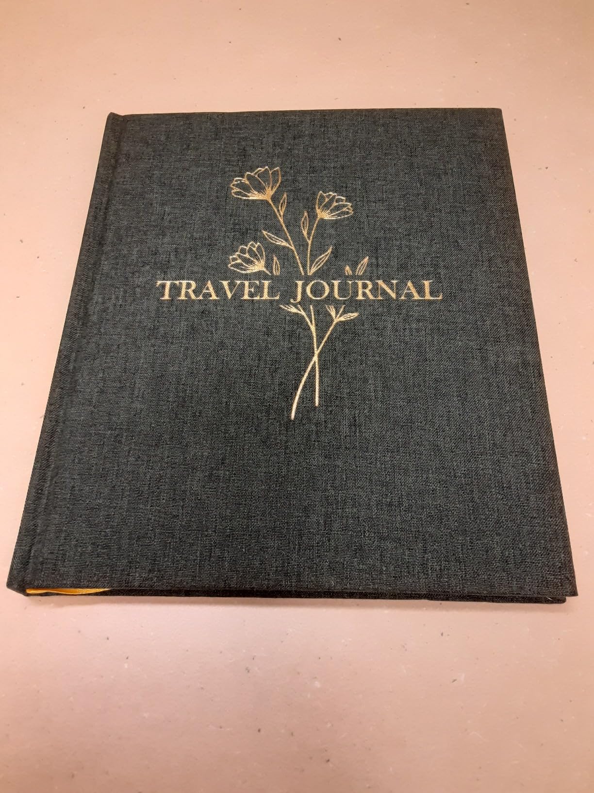 Lanpn Travel Photo Journal Notebook for Women Men, Linen Travel Log Diary Scrapbook Memory Book with Prompts, Anniversary Journals Traveling Gifts (Green, 110 Pages) customer photo 2