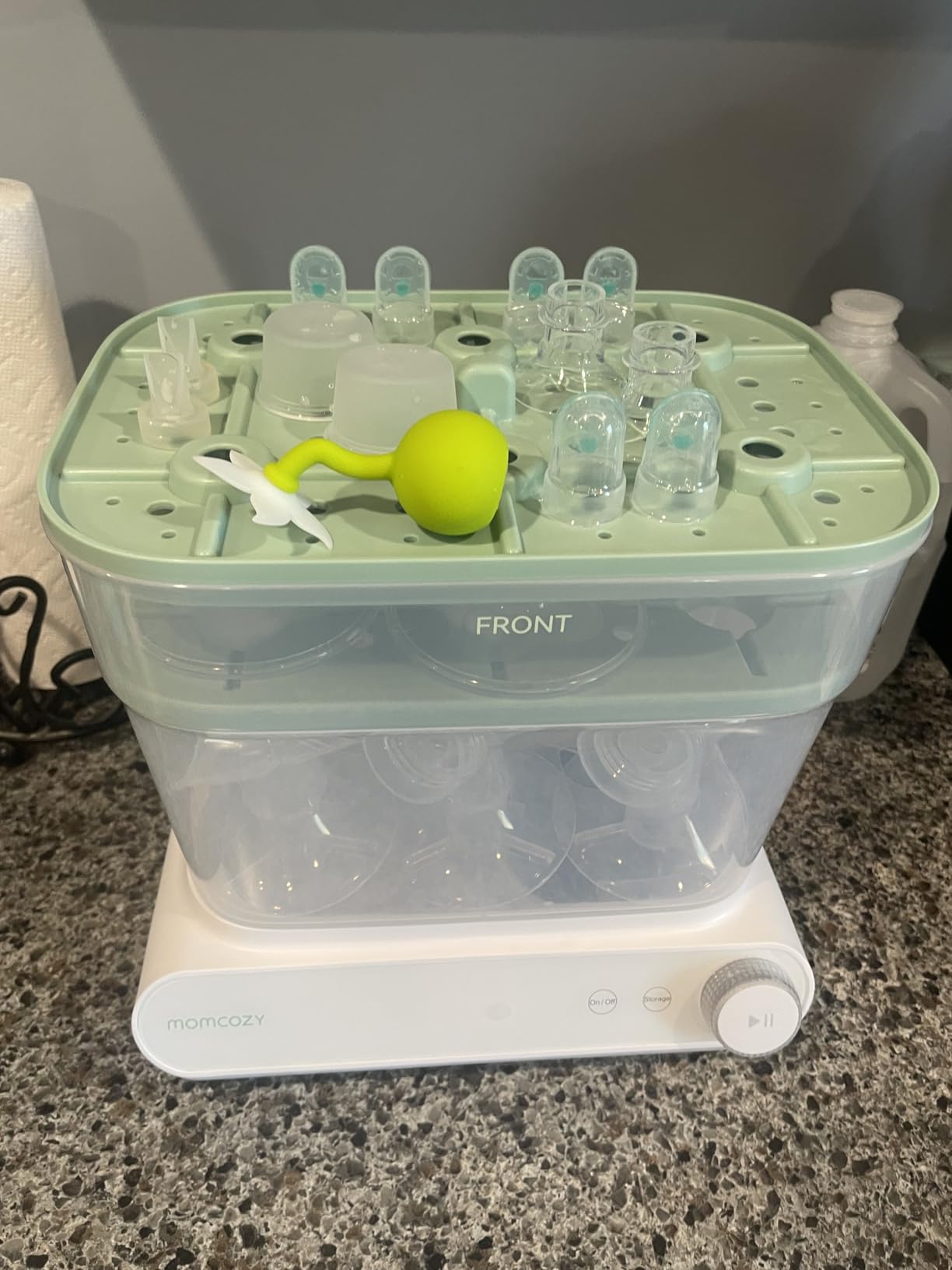 Momcozy 3-Layers Large Capacity Bottle Sterilizer and Dryer, Pump Part Mode customer photo 1