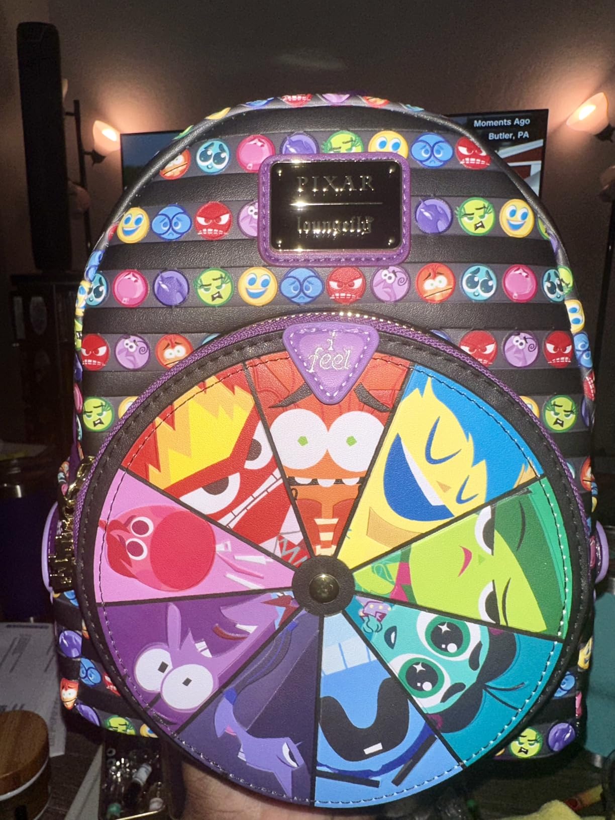 Loungefly Pixar Inside Out 2 Core Memories Spinning Wheel Mini Backpack customer photo 1