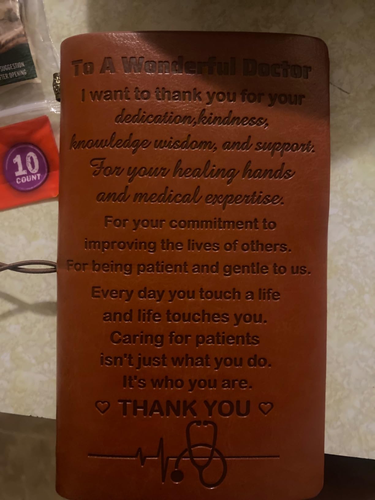 Skexiod Unique Doctor Gifts for Men Women - 140 Page Refillable Leather Journal To A Wonderful Doctor Gifts for Him Her Christmas Thanksgiving Day Birthday Retirement Gifts for Doctor customer photo 1