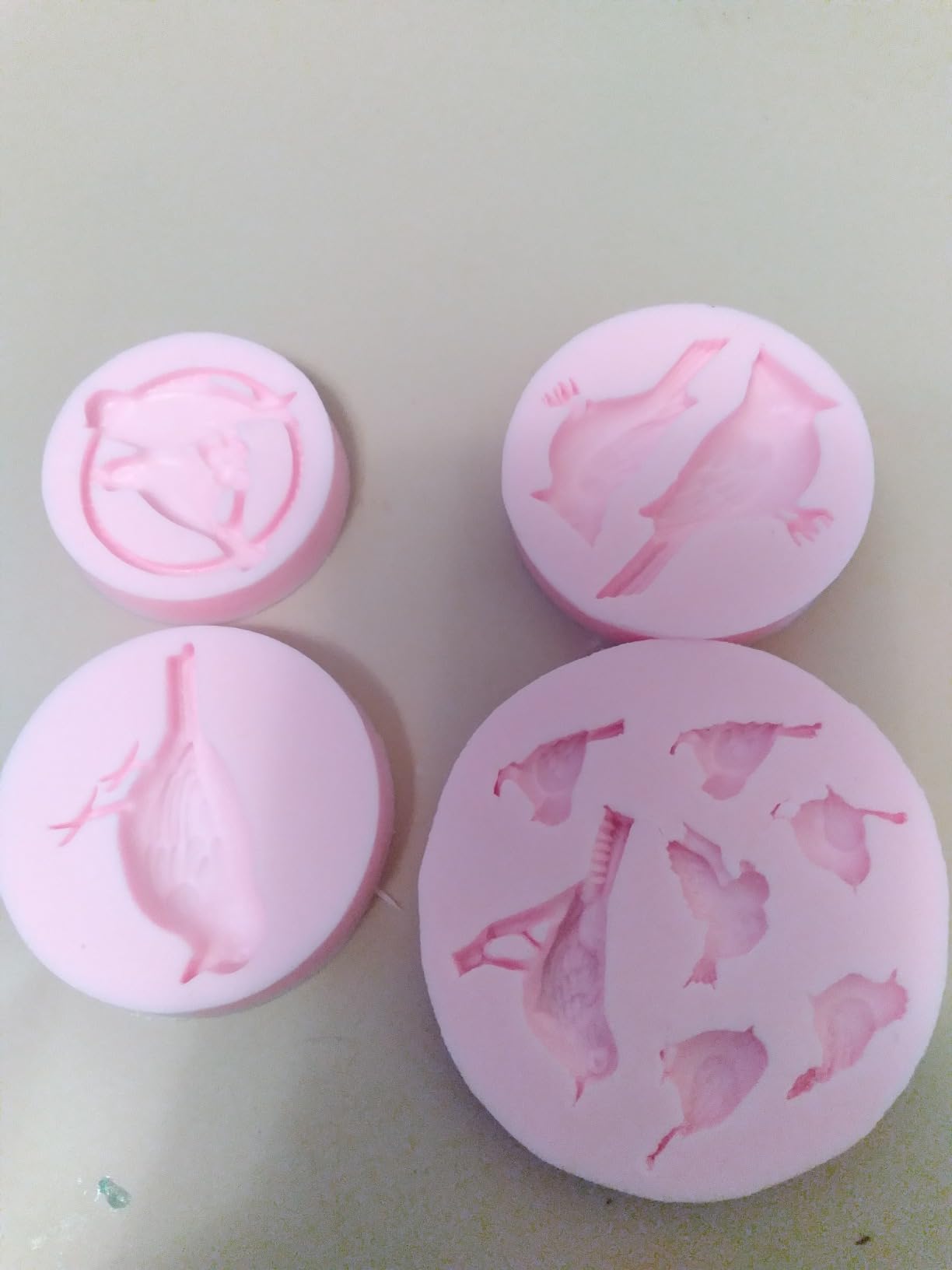 Cardinals Birds Fondant Silicone Molds, 5 Packs Parrot Birds Chocolate Molds for Baby Shower Cake Decoration, Cupcake Toppers, Forest Theme Party Cake, Clay, Resin, Candy customer photo 2