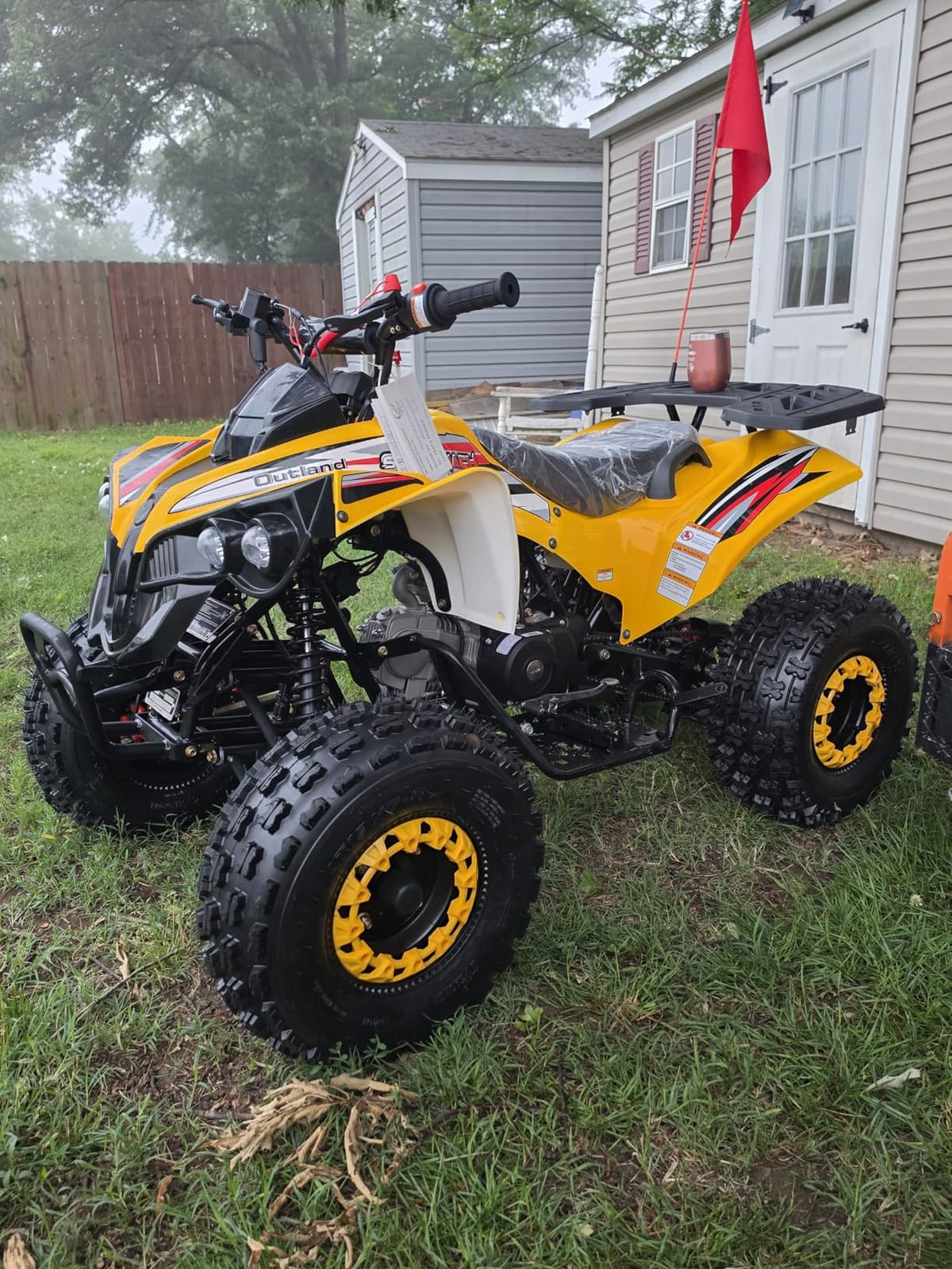 HHH ATV 125cc ATV Youth Utility Style 125cc Quad Fully Automatic with Reverse Gas 4 Wheeler ATVs Big 19/18 inch Tires (Orange) customer photo 1