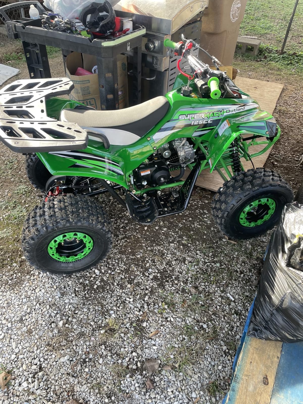 HHH ATV 125cc ATV Youth Utility Style 125cc Quad Fully Automatic with Reverse Gas 4 Wheeler ATVs Big 19/18 inch Tires (Orange) customer photo 2